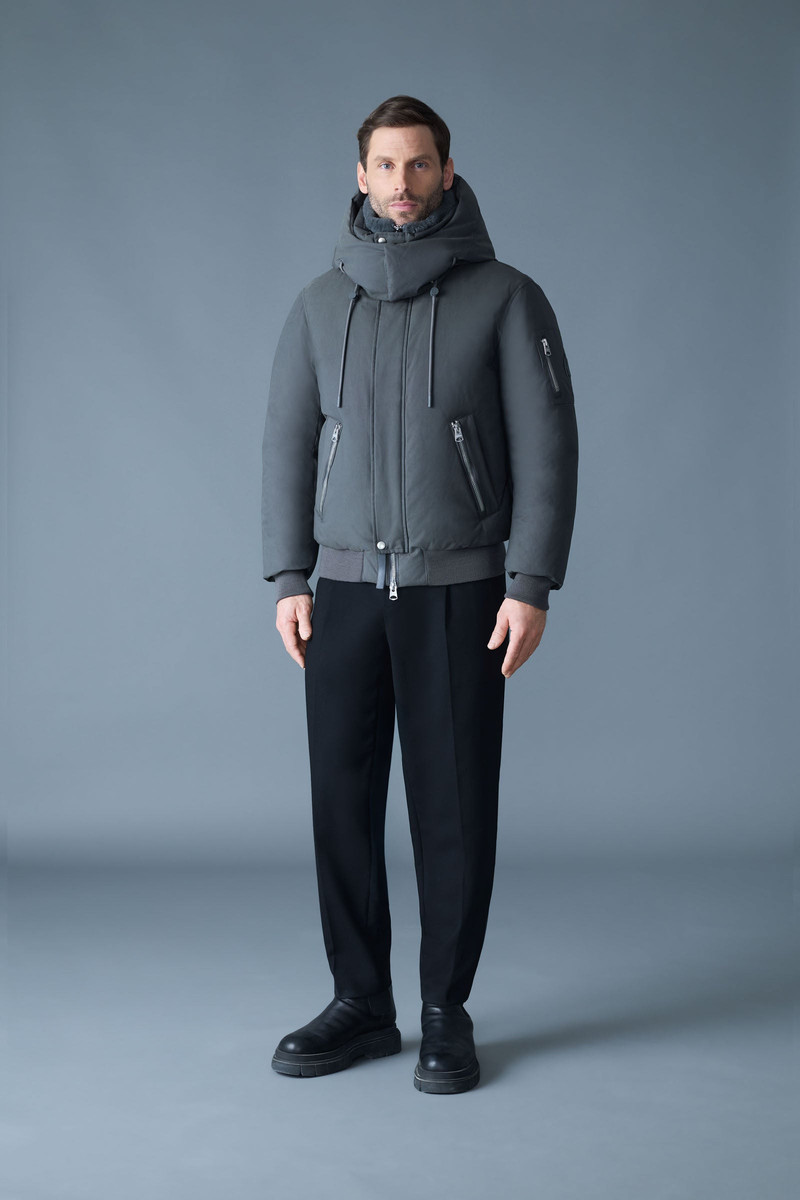 IKER-Z 2-in-1 Down Bomber With Removable Shearling Bib 3