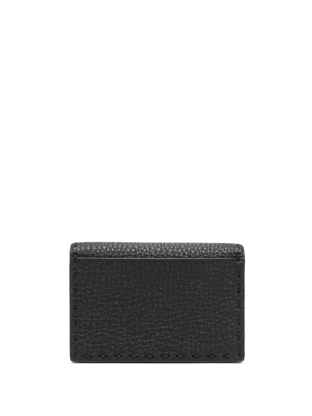 logo-print grained-leather wallet - 2