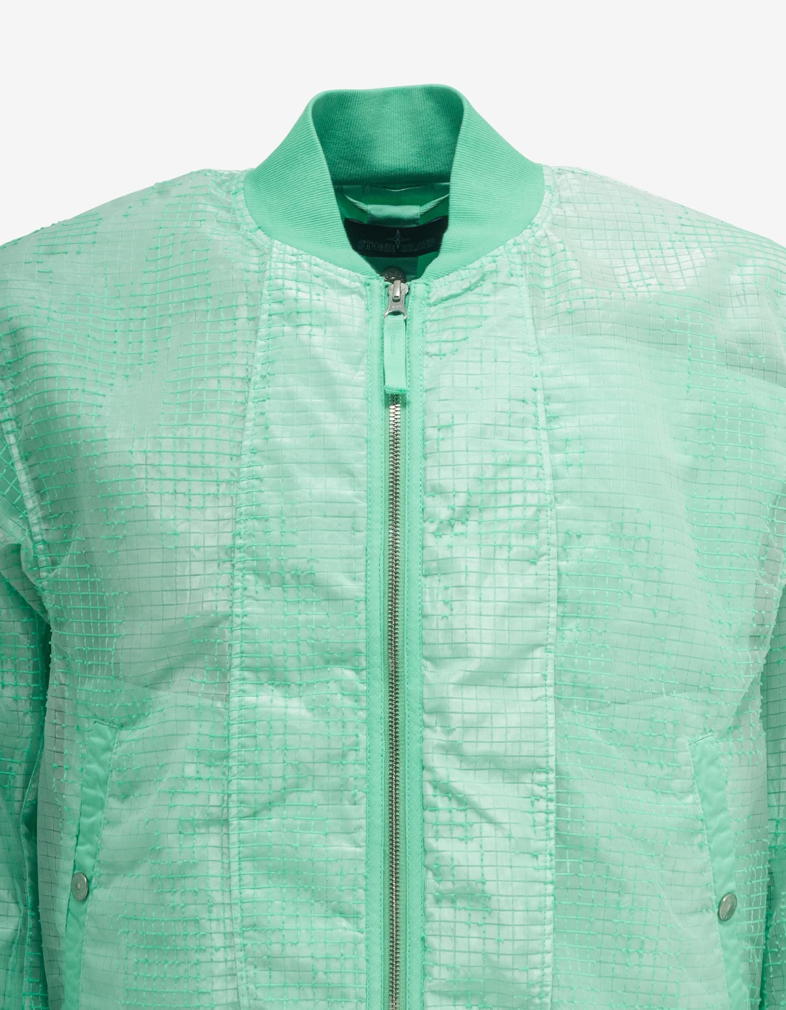 Stone Island Shadow Project Green Bomber Jacket Distorted Ripstop Organza-TC - 3