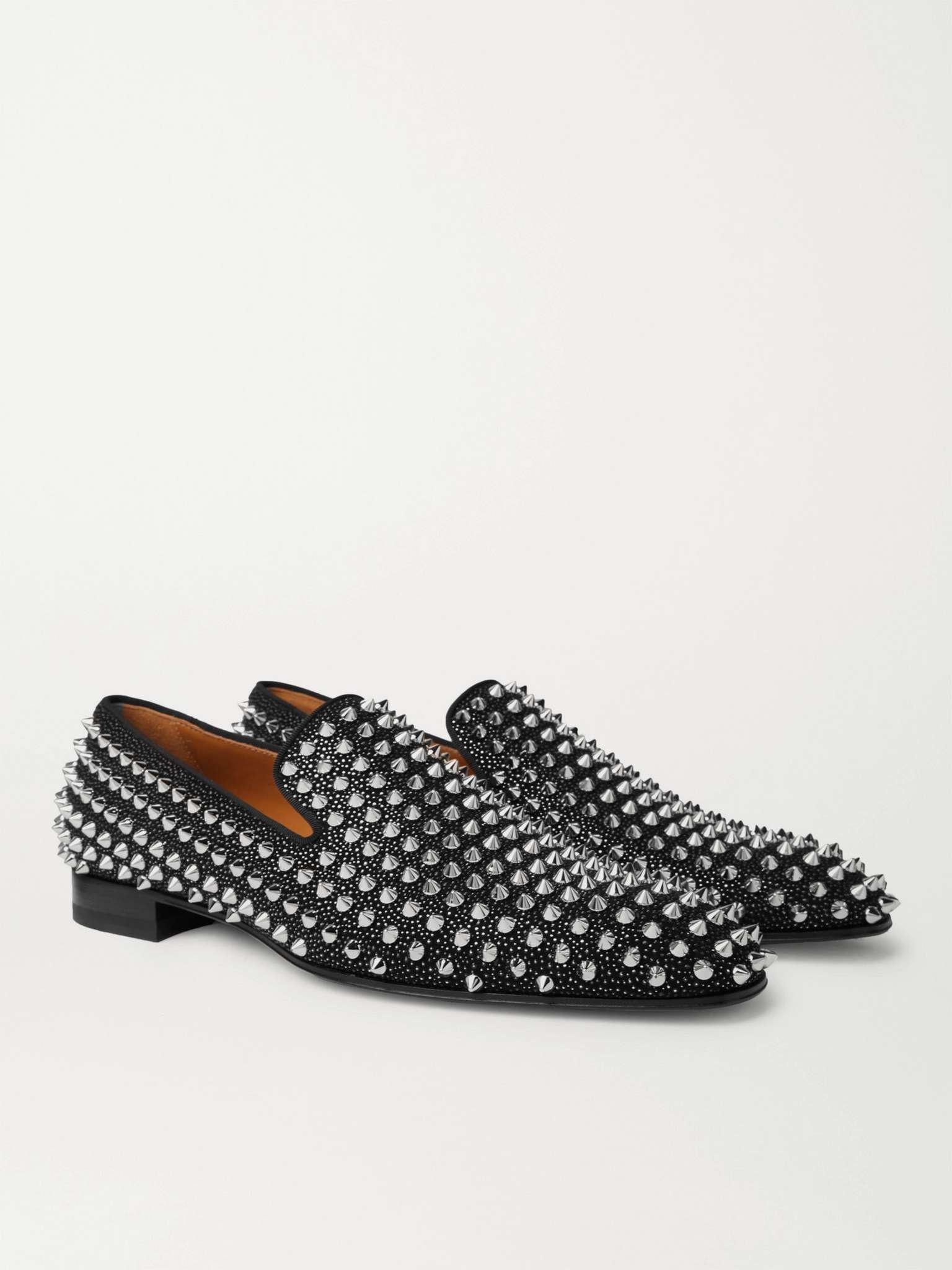 Dandelion Spiked Suede Loafers - 4