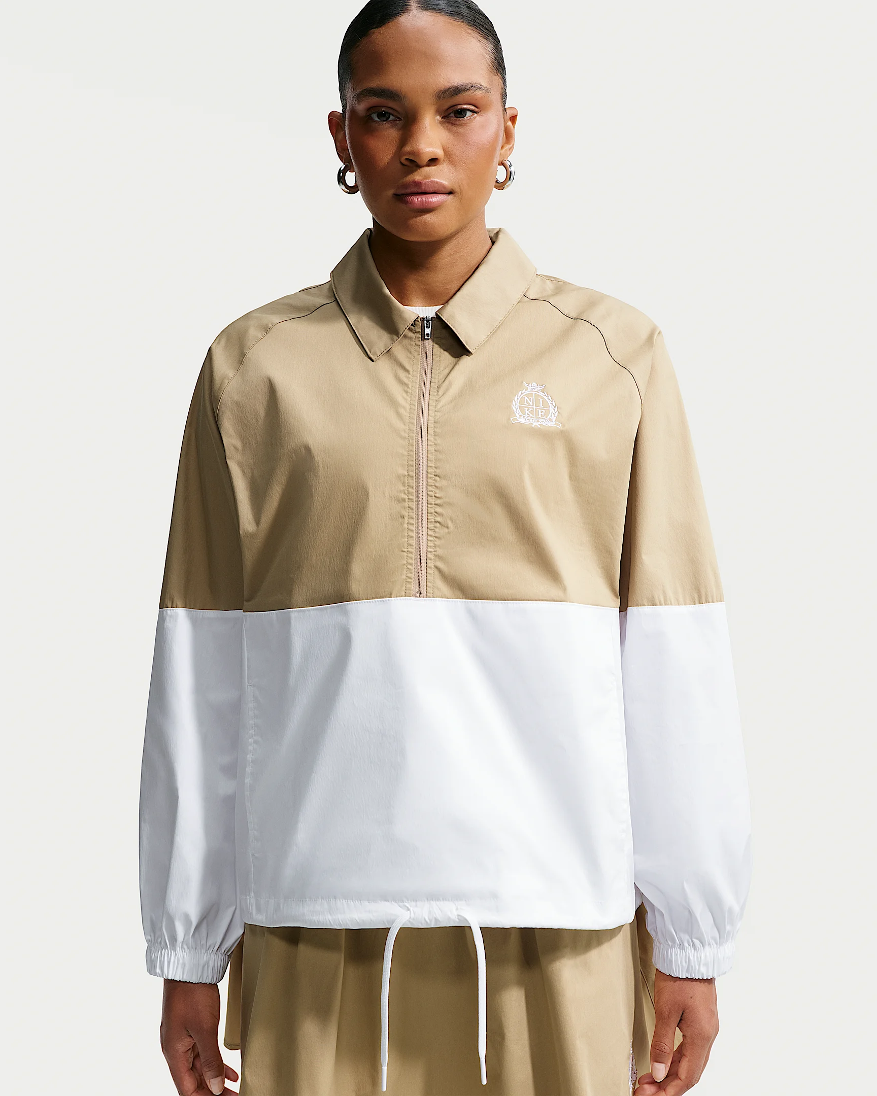 Nike Sportswear Women's Oversized Poplin 1/2-Zip Jacket - 1
