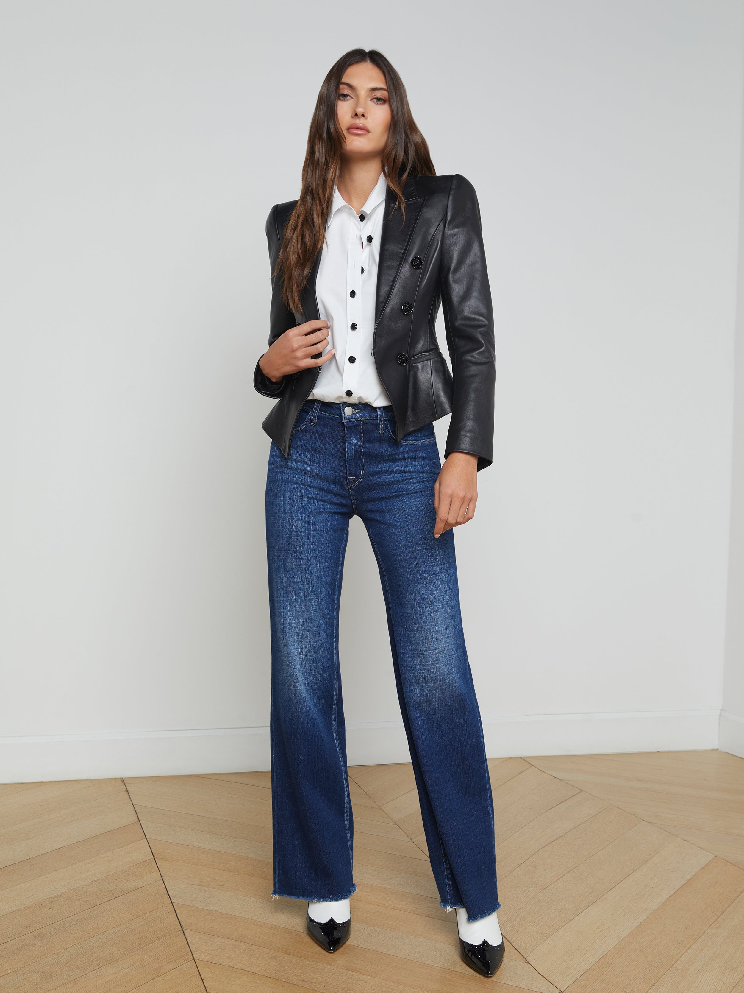 Andalusia Leather Blazer - 7