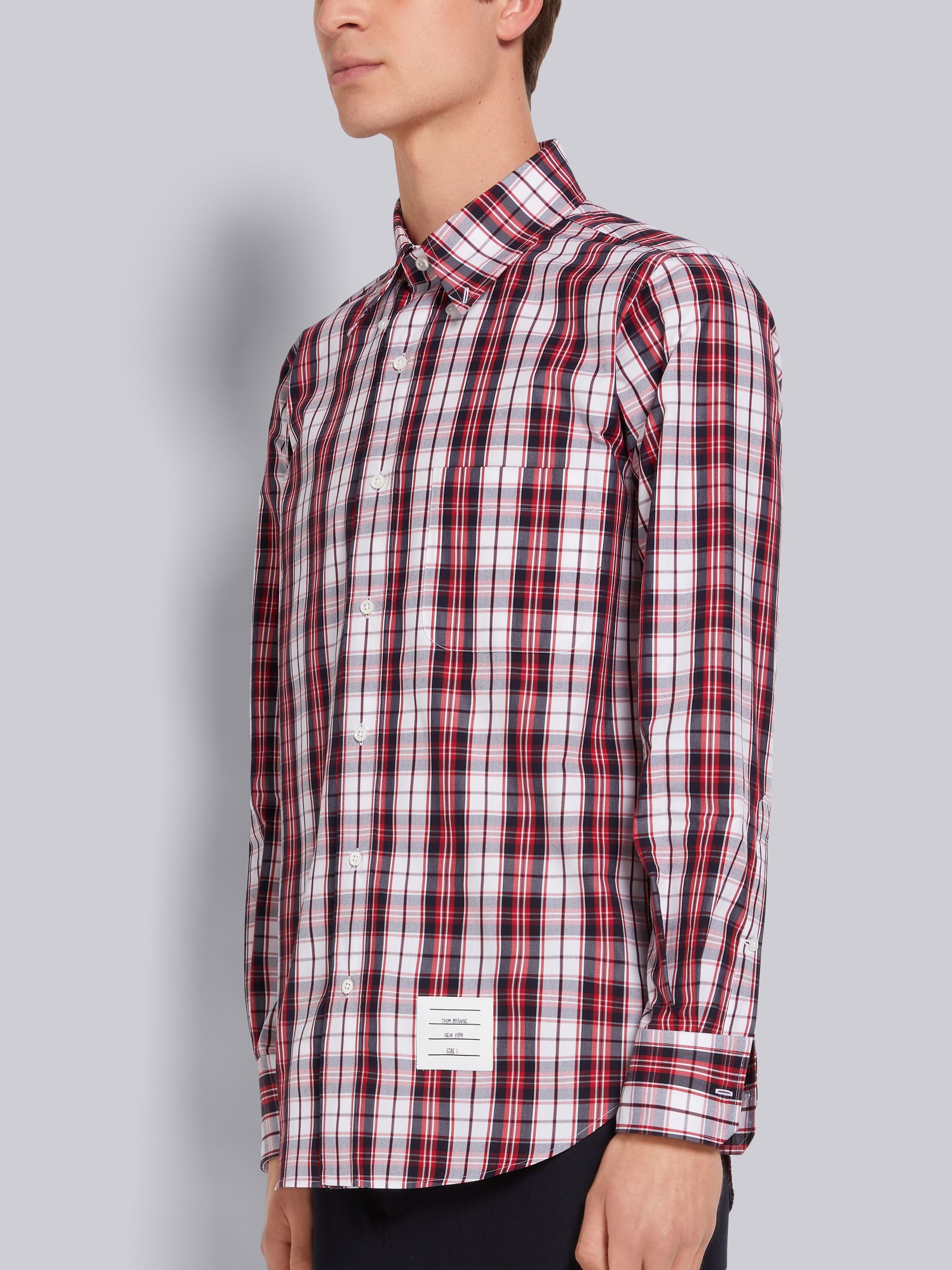 Multicolor Tartan Check Poplin Straight Fit Shirt - 2