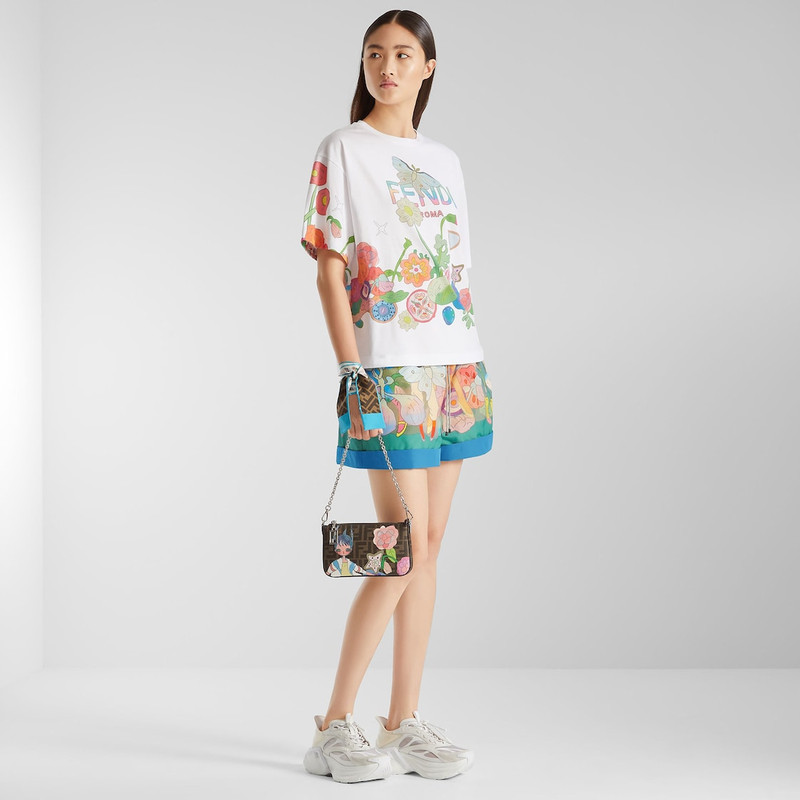 Fantastic Fendi Future Wrappy Multicolor FF silk scarf 3