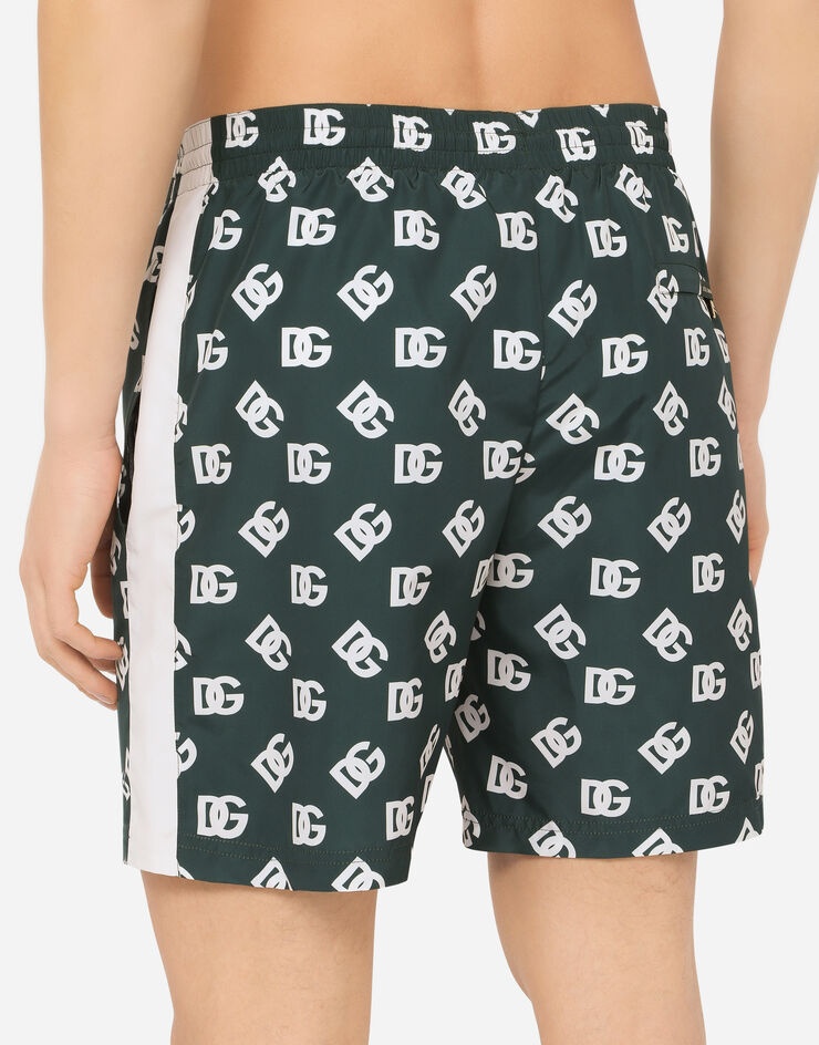 Mid-length swim trunks with all-over DG print - 6