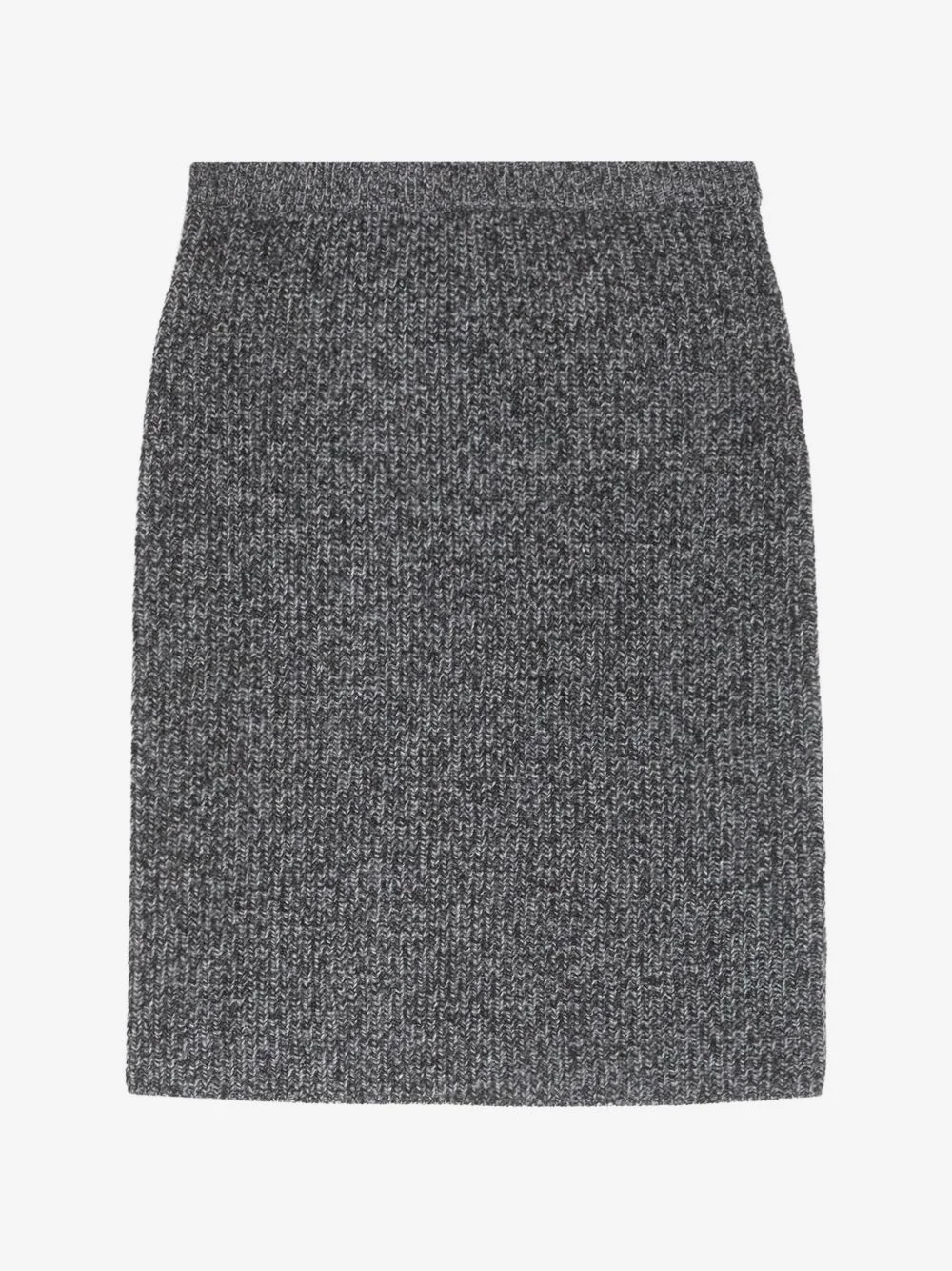 marl-knit pencil mini skirt - 1