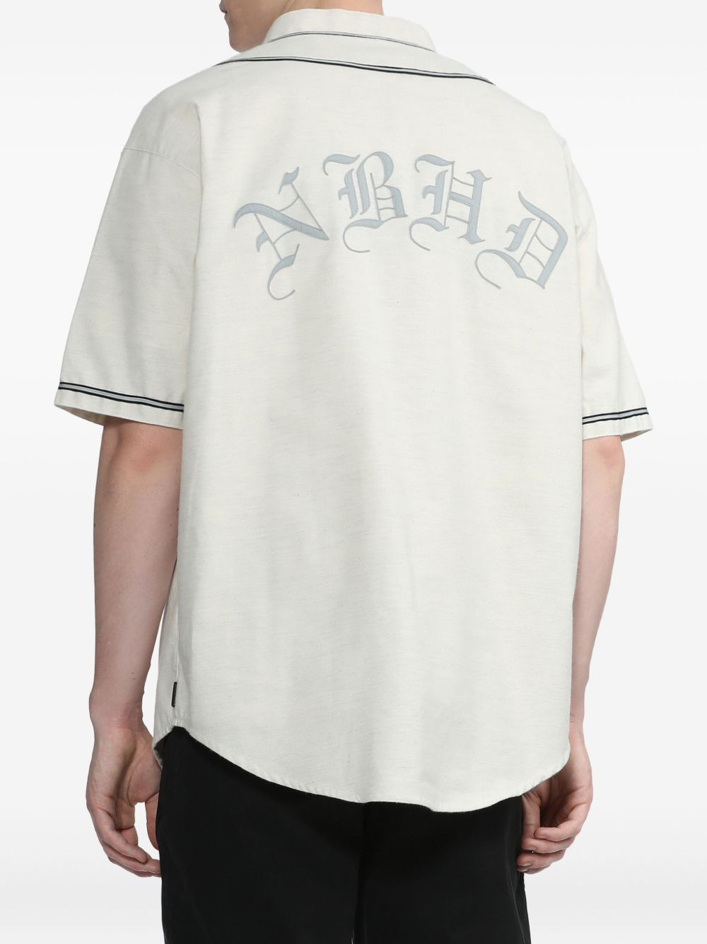 embroidered short-sleeve shirt - 4