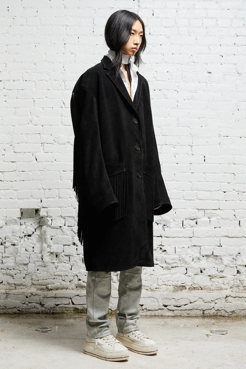 FRINGE LEATHER JACKET - BLACK SUEDE 3