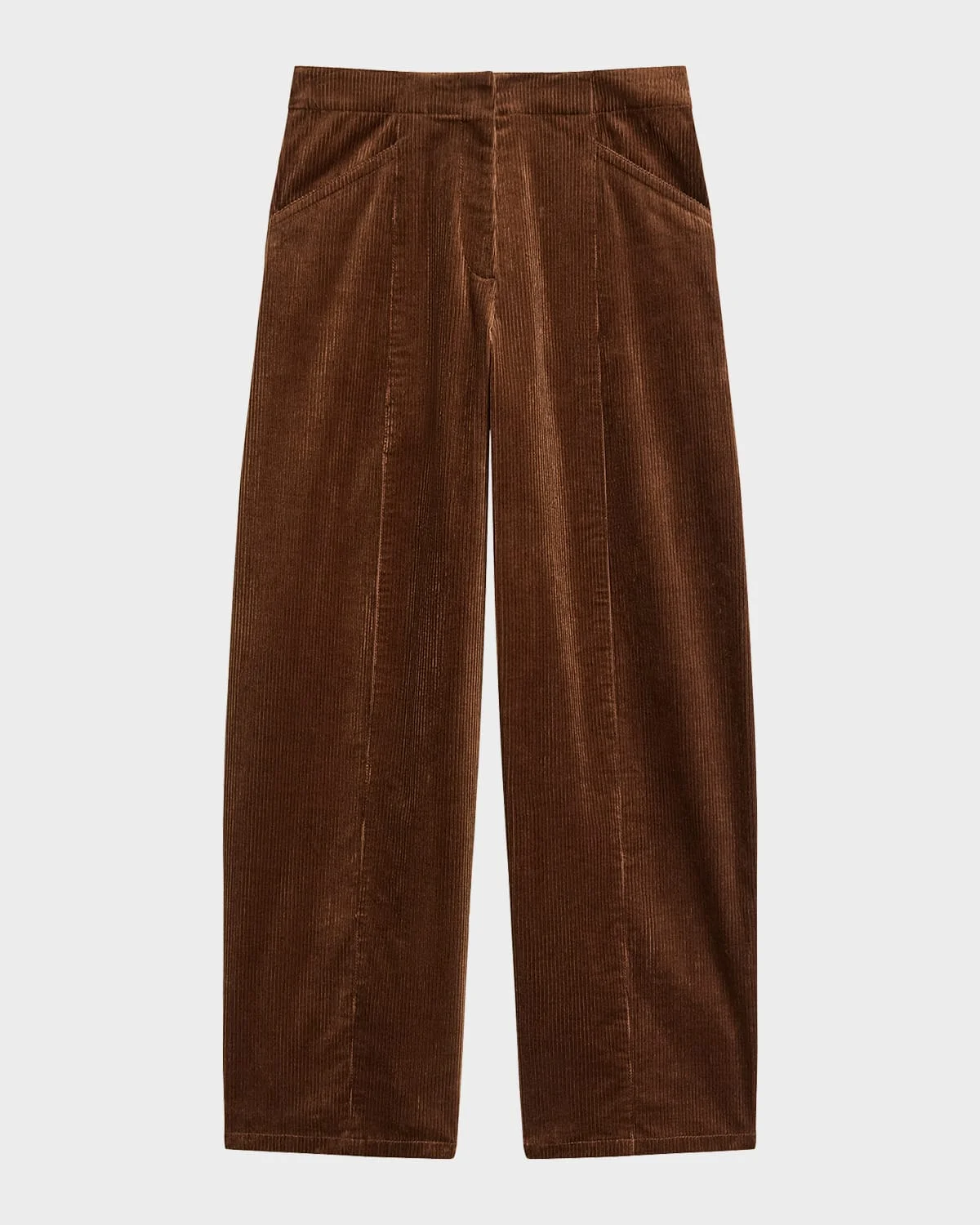 Front-Seam Micro Corduroy Pants - 1