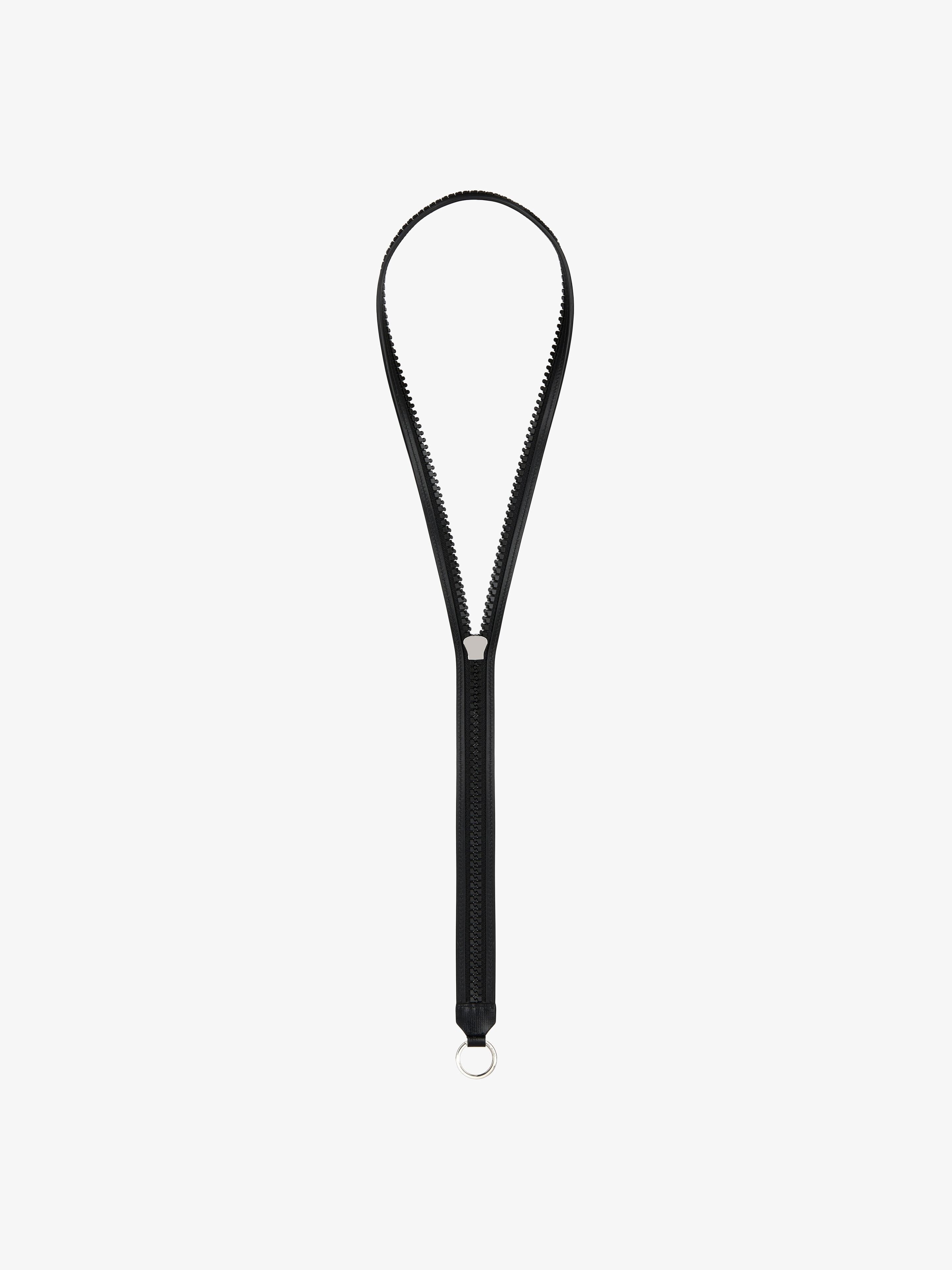 4G ZIP NECKLACE IN LEATHER - 3
