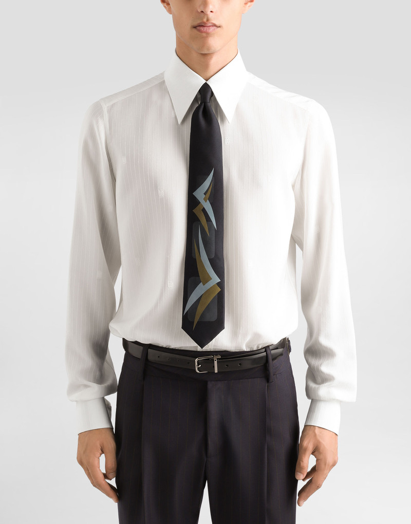 Dolce & Gabbana Vintage-print twill tie outlook