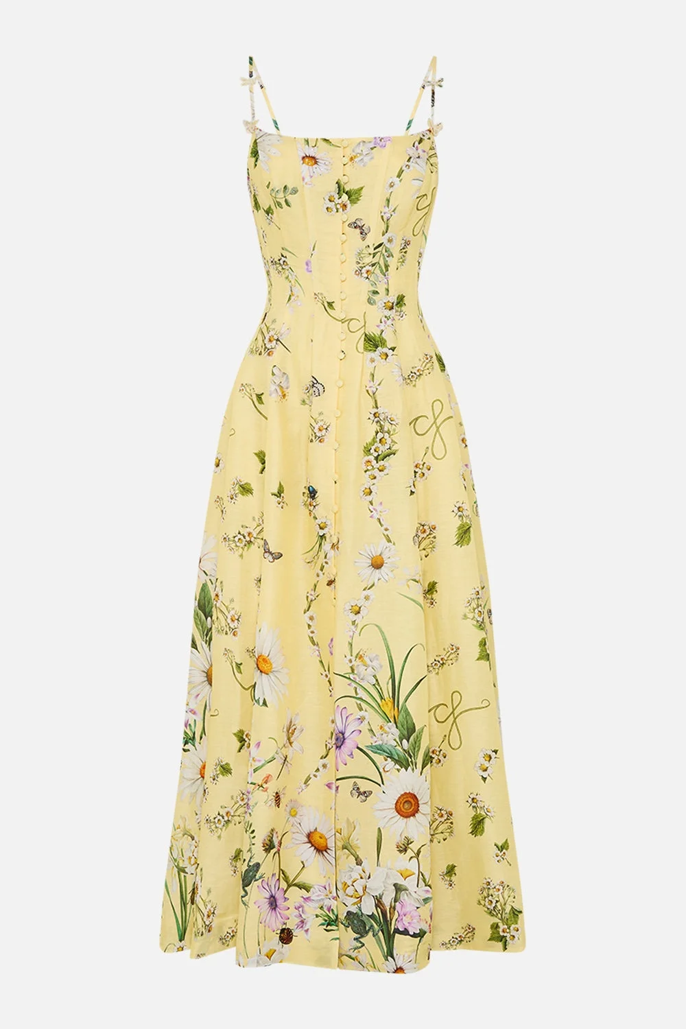 CORSET DRESS WITH LONG FLARED SKIRT - 1