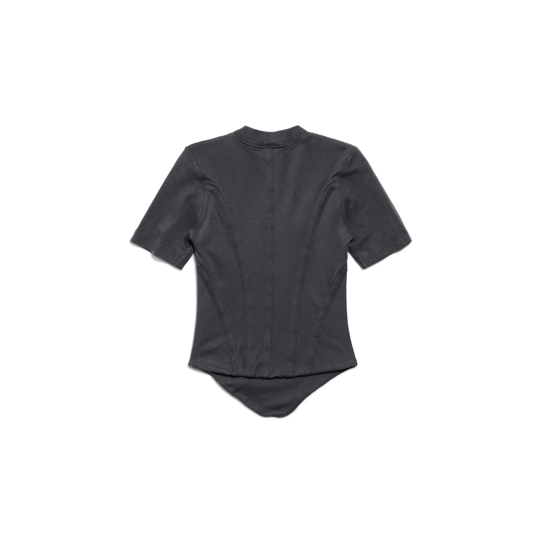 Women's Corseted T-shirt in Black - 6