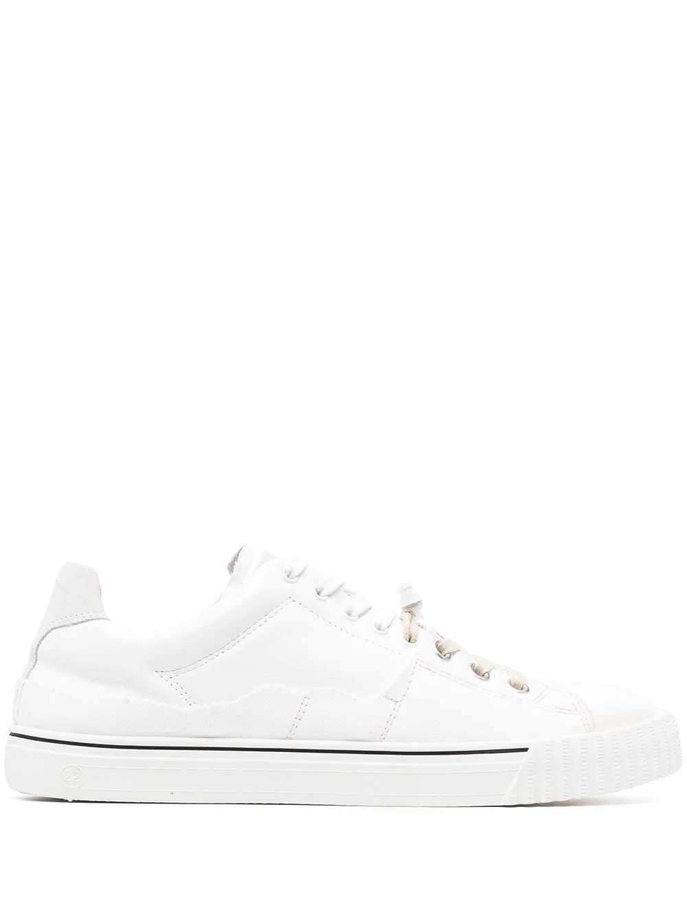 panelled low-top sneakers - 1