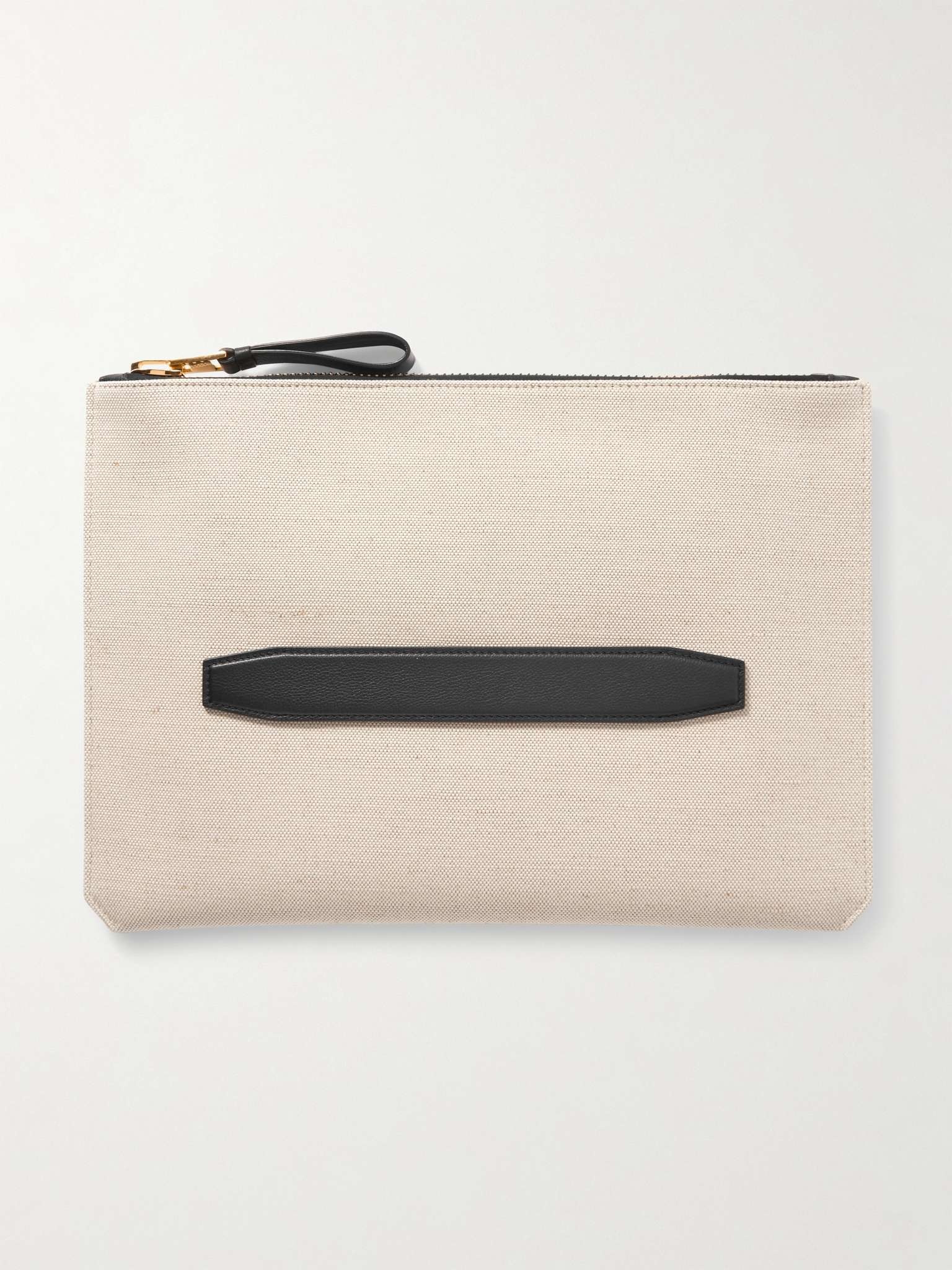Buckley Leather-Trimmed Canvas Document Holder - 1