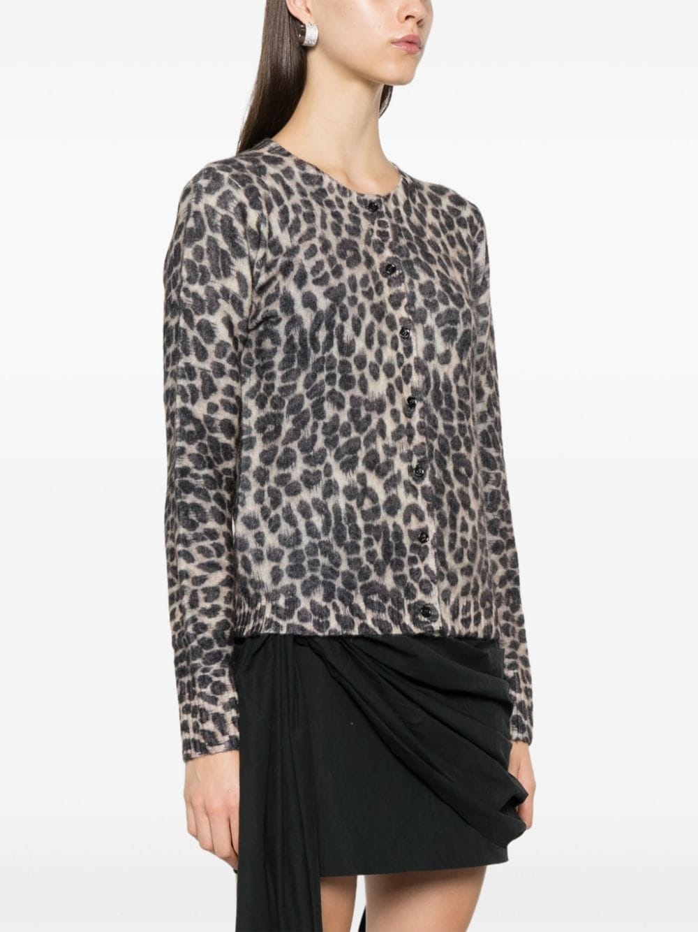 leopard-print cardigan - 3