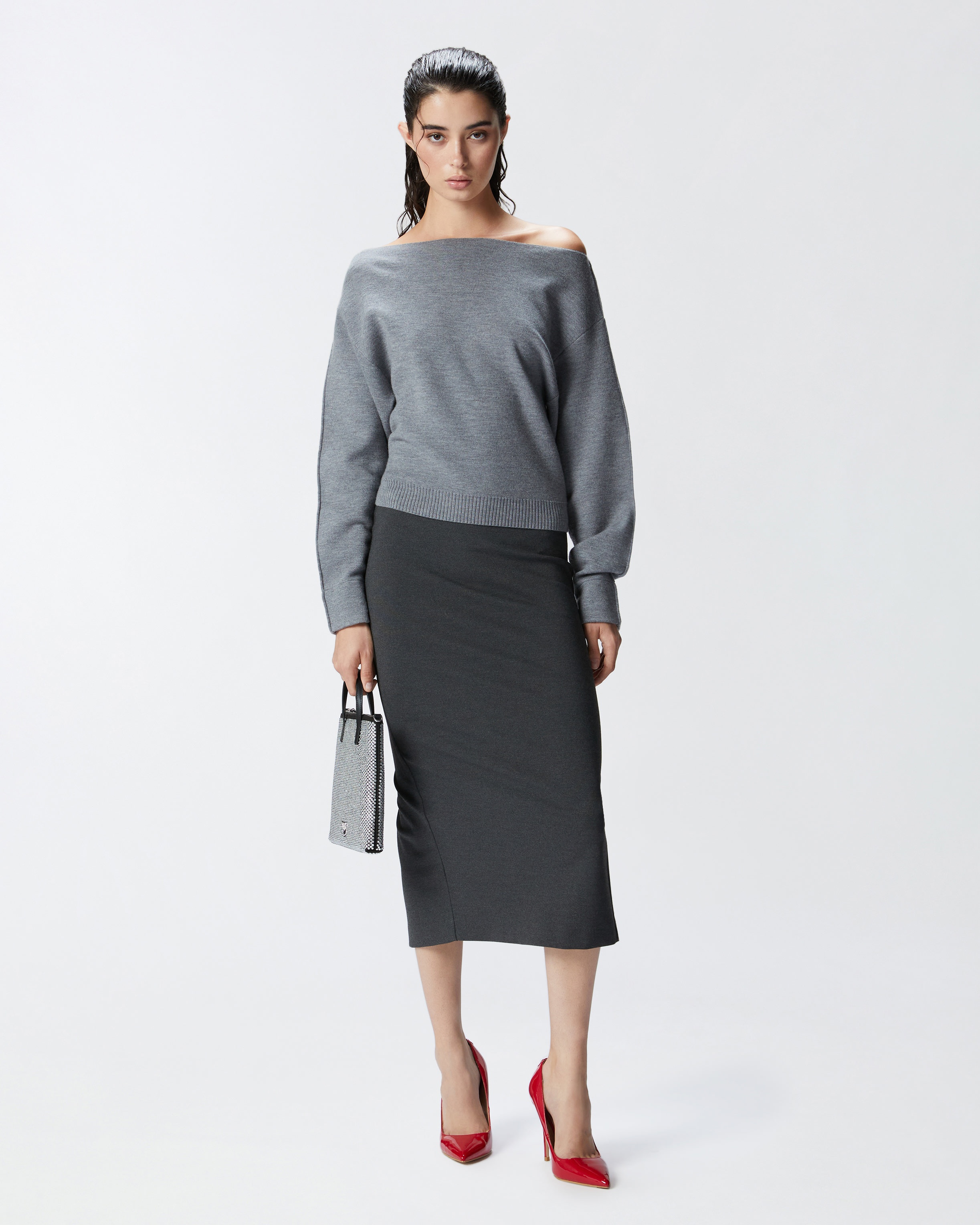 WOOL SWEATER WITH BOAT NECKLINE - 3