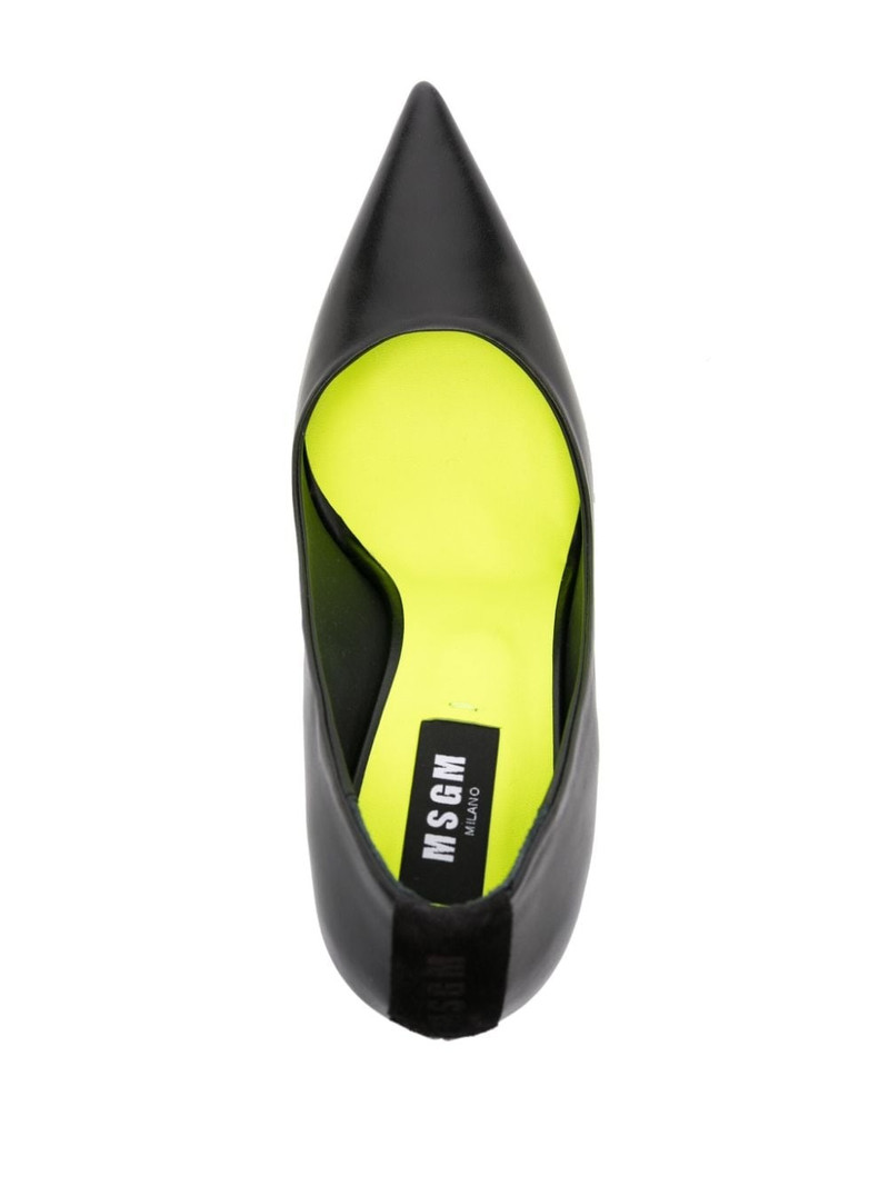 100mm pointed-toe leather pumps 4