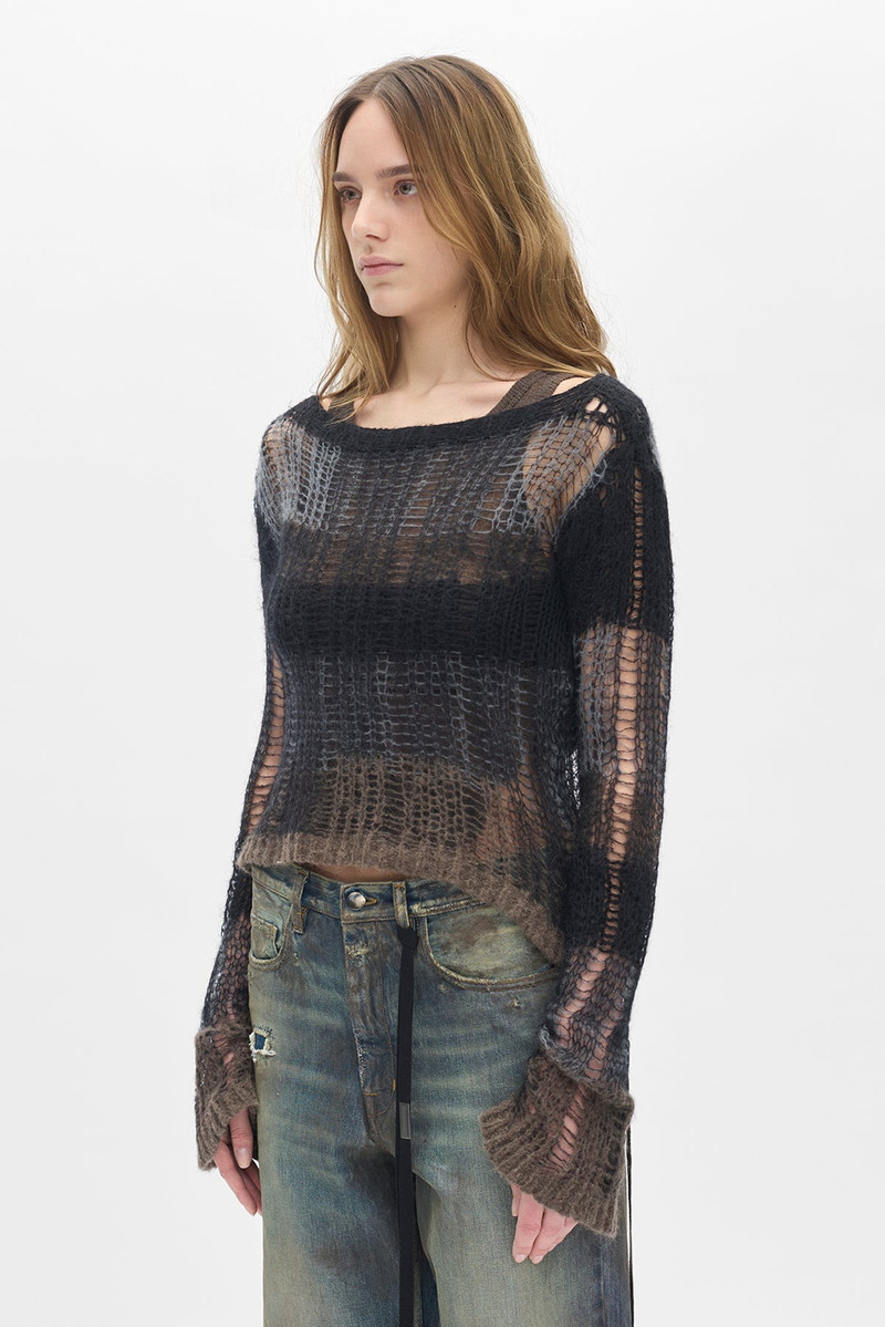 Ann Demeulemeester Leocadie Slim Fit Open Neck Sweater outlook