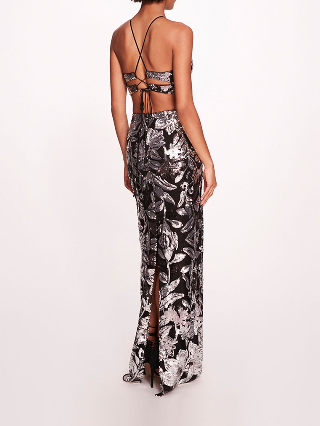 BOTANICAL SEQUIN GOWN - 2