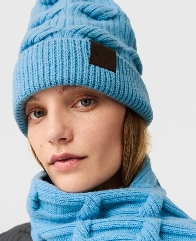 Stella McCartney Falabella Cable-Knit Beanie outlook