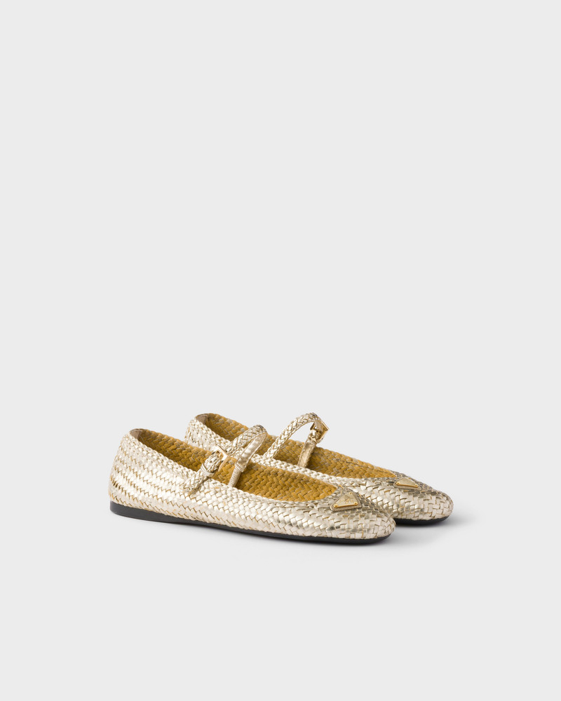 Woven leather ballerinas 1