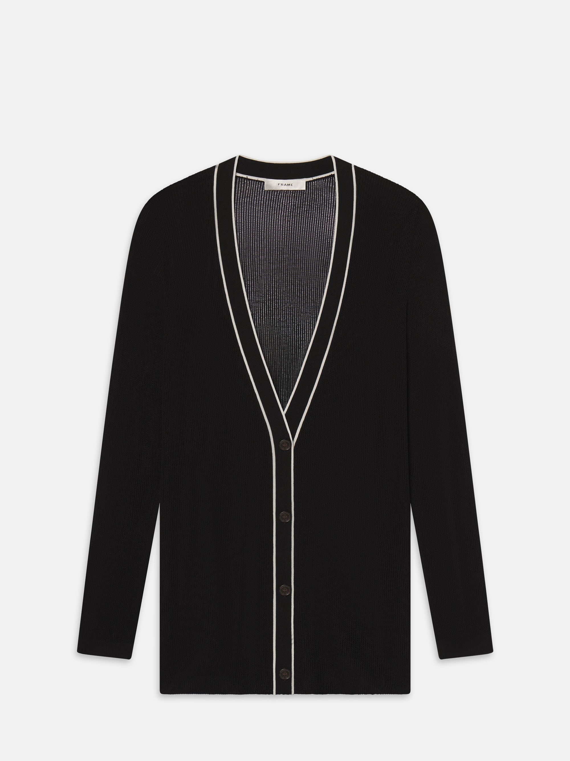 The Varsity Cardigan in Black Multi - 1