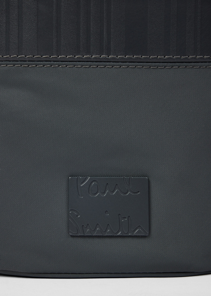 Slate Grey 'Shadow Stripe' Trim Flight Bag 6