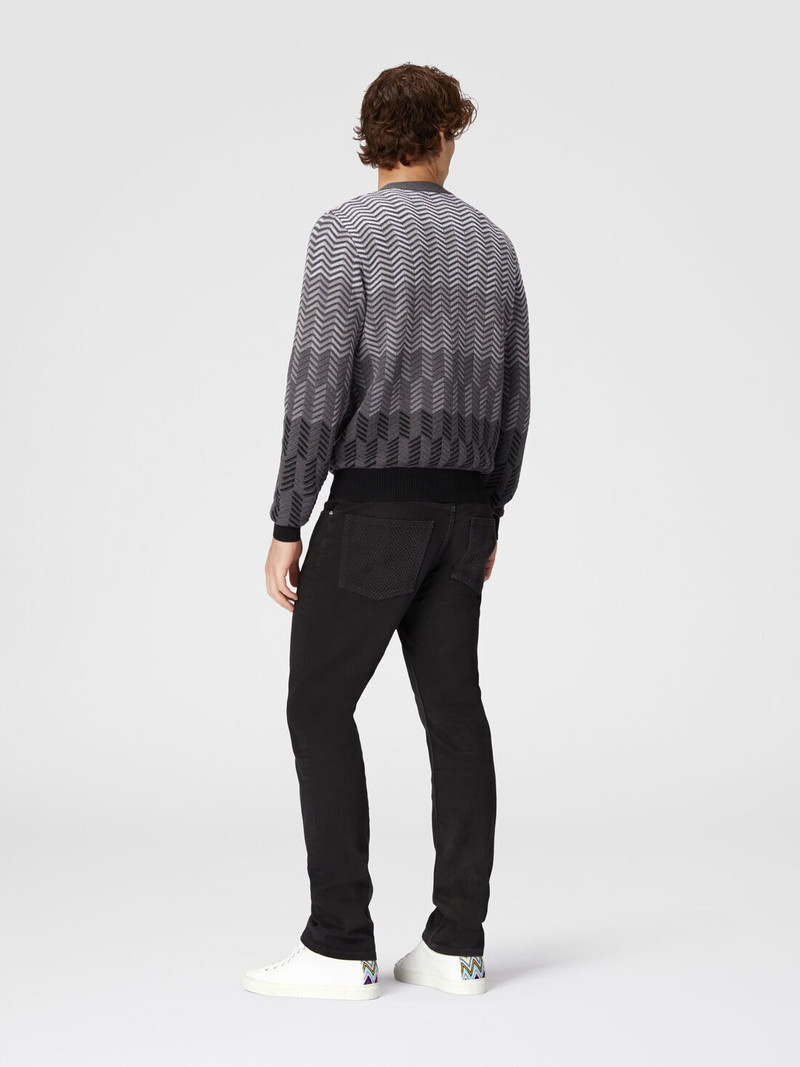 Zigzag virgin wool crewneck pullover 3