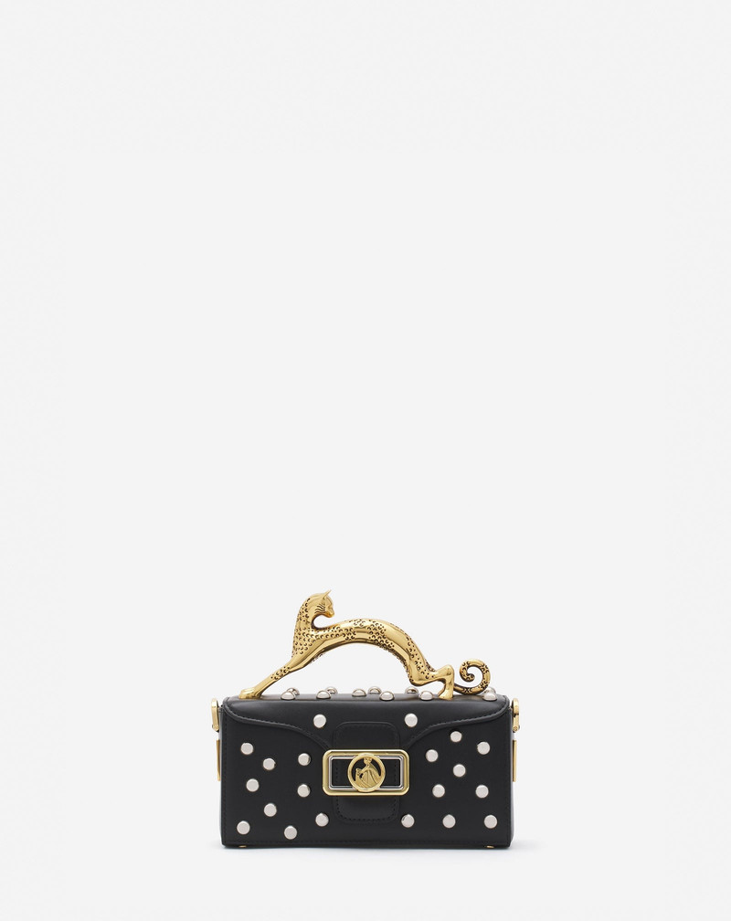 STUDDED LEATHER NANO PENCIL CAT BAG 1