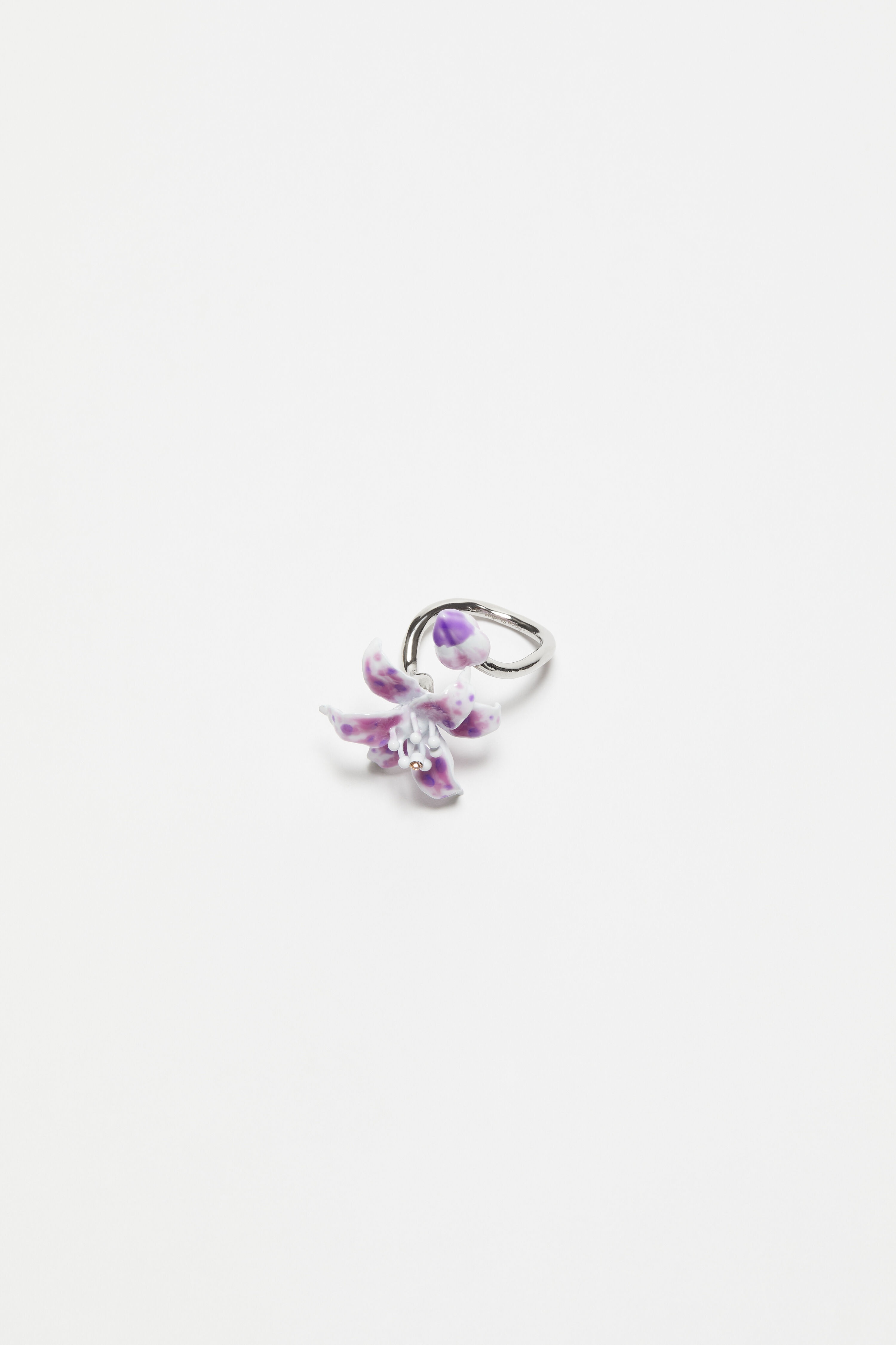 Flower ring - Silver/light purple - 1