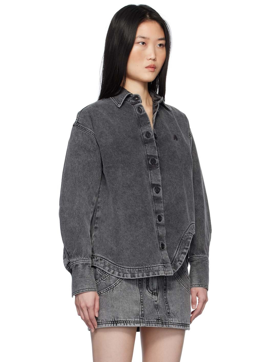 Black Eliza Denim Shirt - 2
