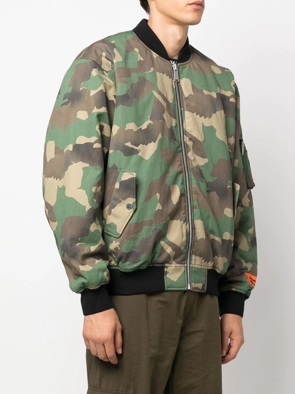 camouflage print bomber jacket - 3