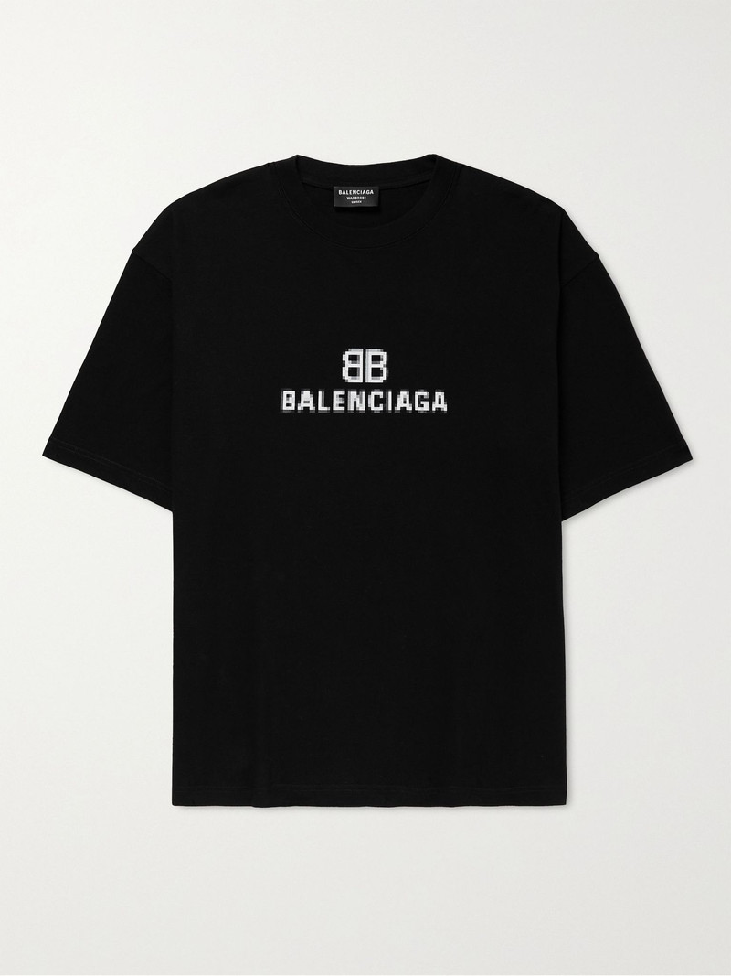 Men's Bb Pixel Medium 검은 색 티셔츠 - 1