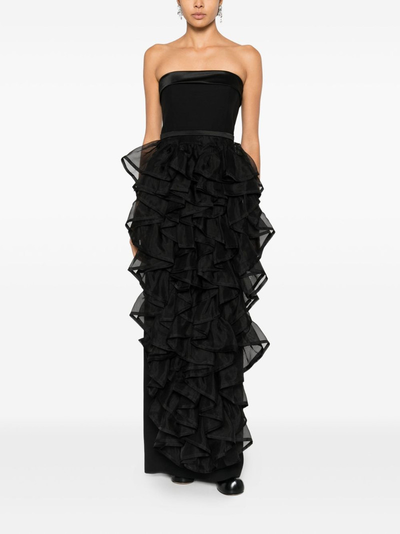 VIKTOR & ROLF ruffled strapless maxi dress outlook