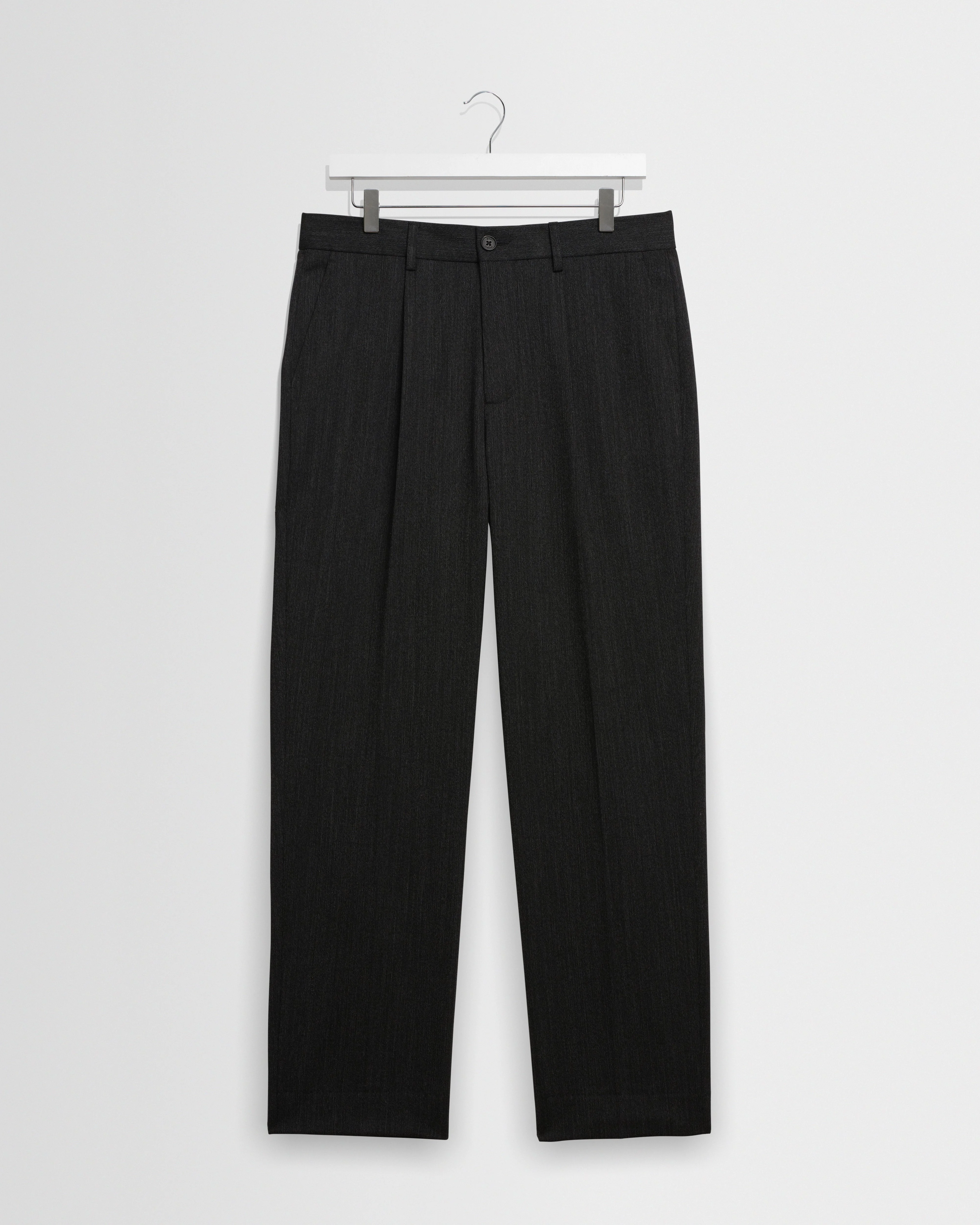 Aubyn - Charcoal Two Tone Wool Blend Trouser - 1