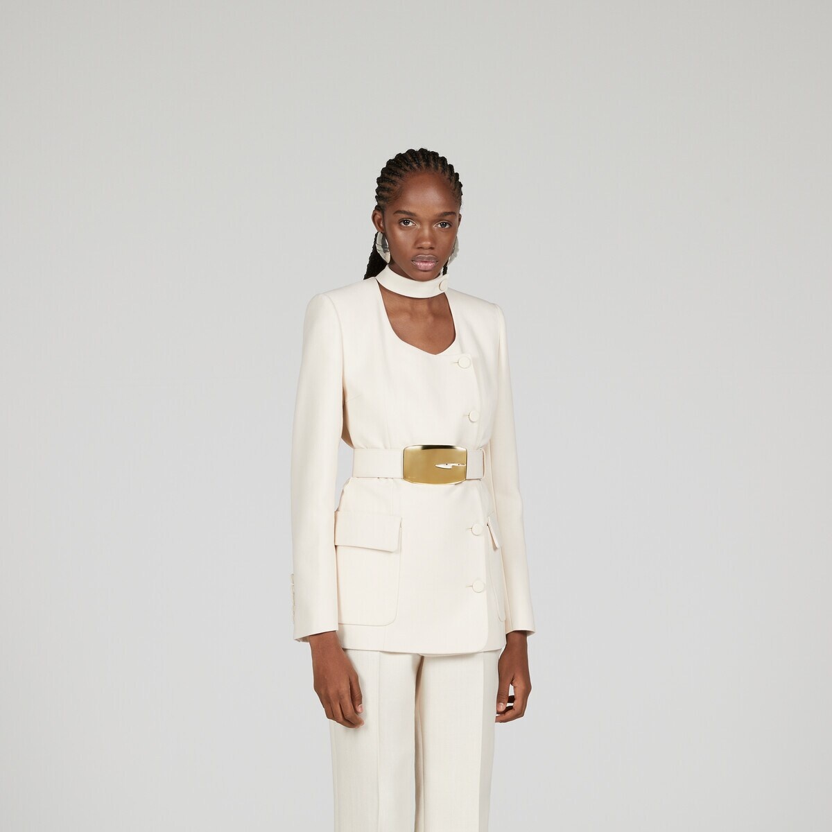 Wool crêpe jacket - 6