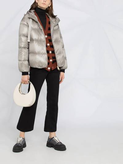 Herno metallic quilted puffer jacket outlook