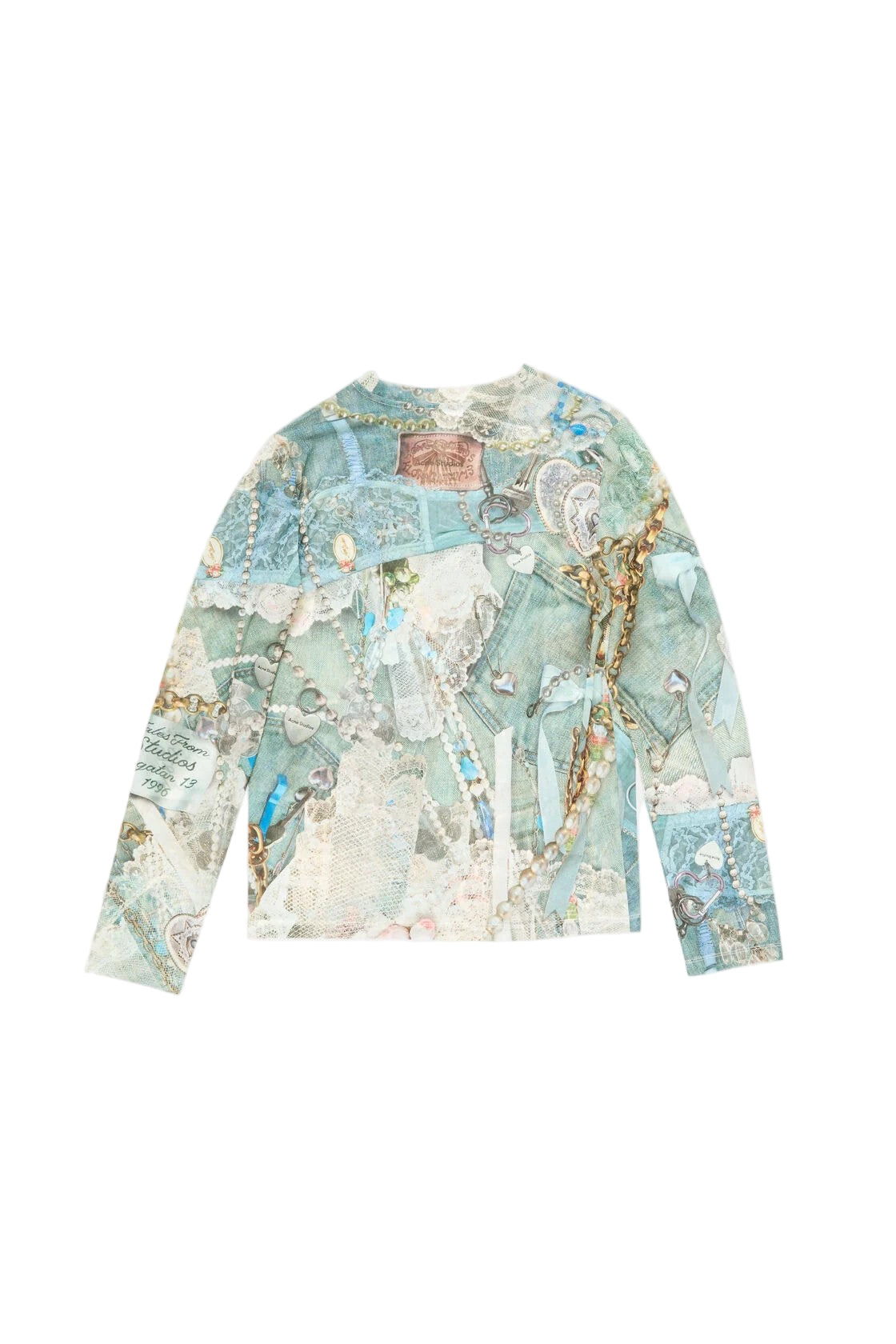 LONG SLEEVE PRINT T-SHIRT (BLUE/MULTI) - 2