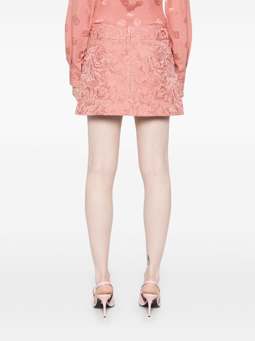brocade mini skirt - 4