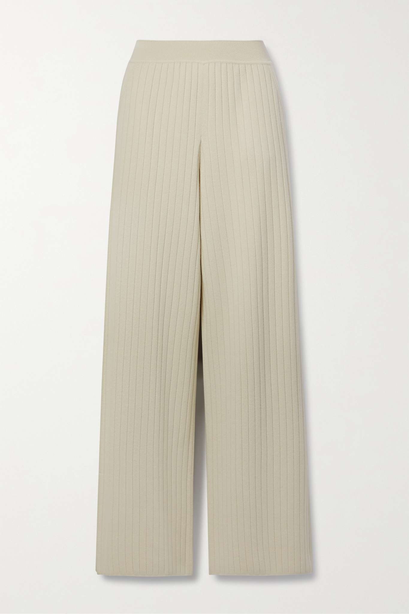 Ribbed cashmere-blend track pants - 1