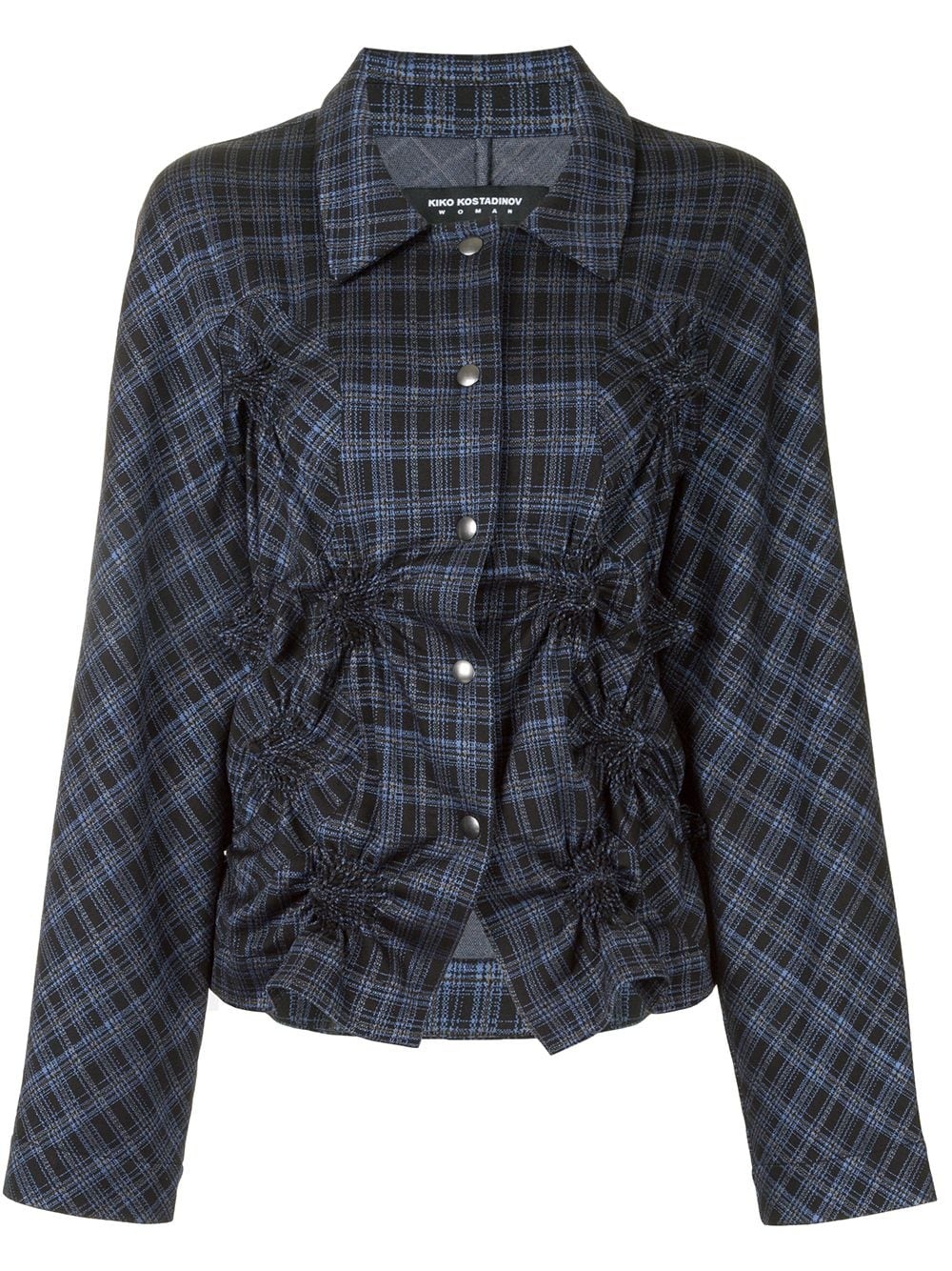 plaid check jacket - 1