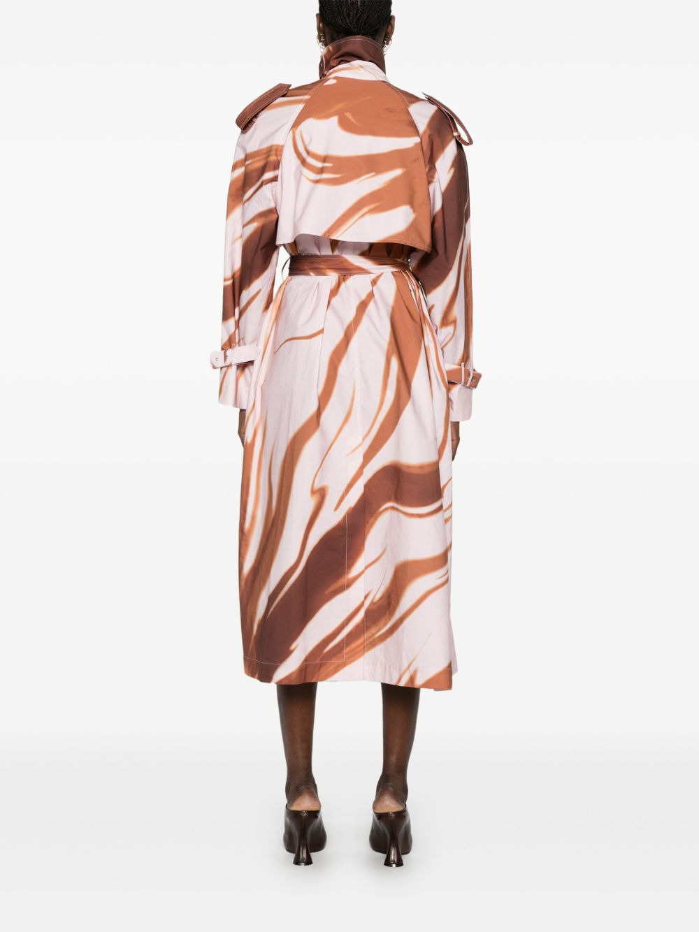 Dries Van Noten Women Risto Printed Cotton Trench Coat - 5