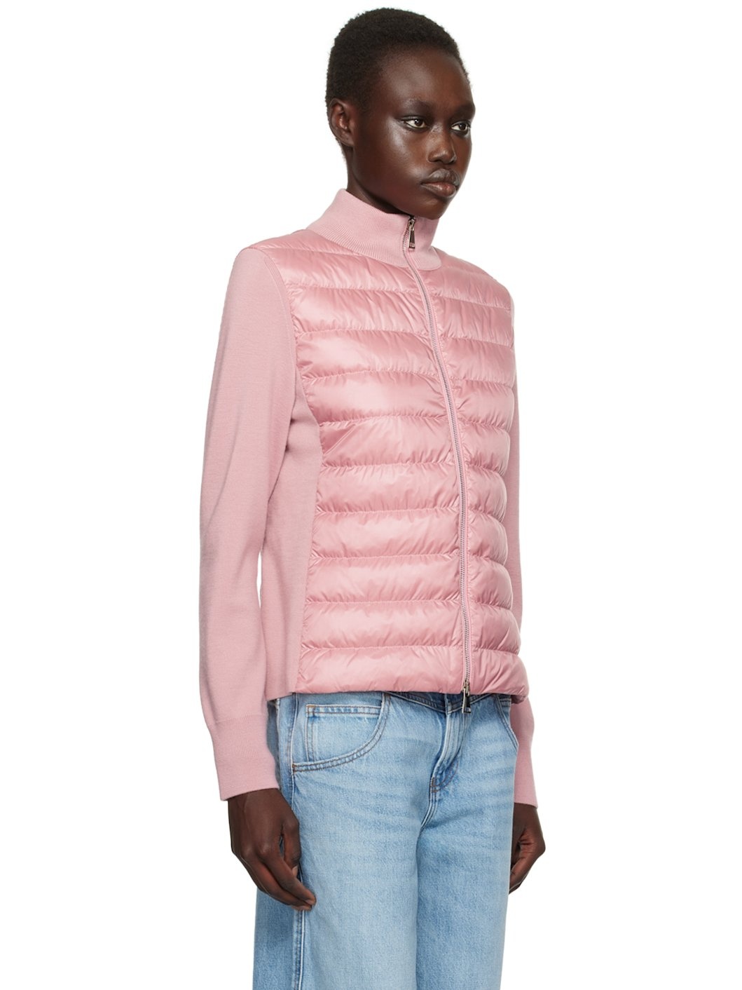 Pink Padded Wool Down Jacket - 2