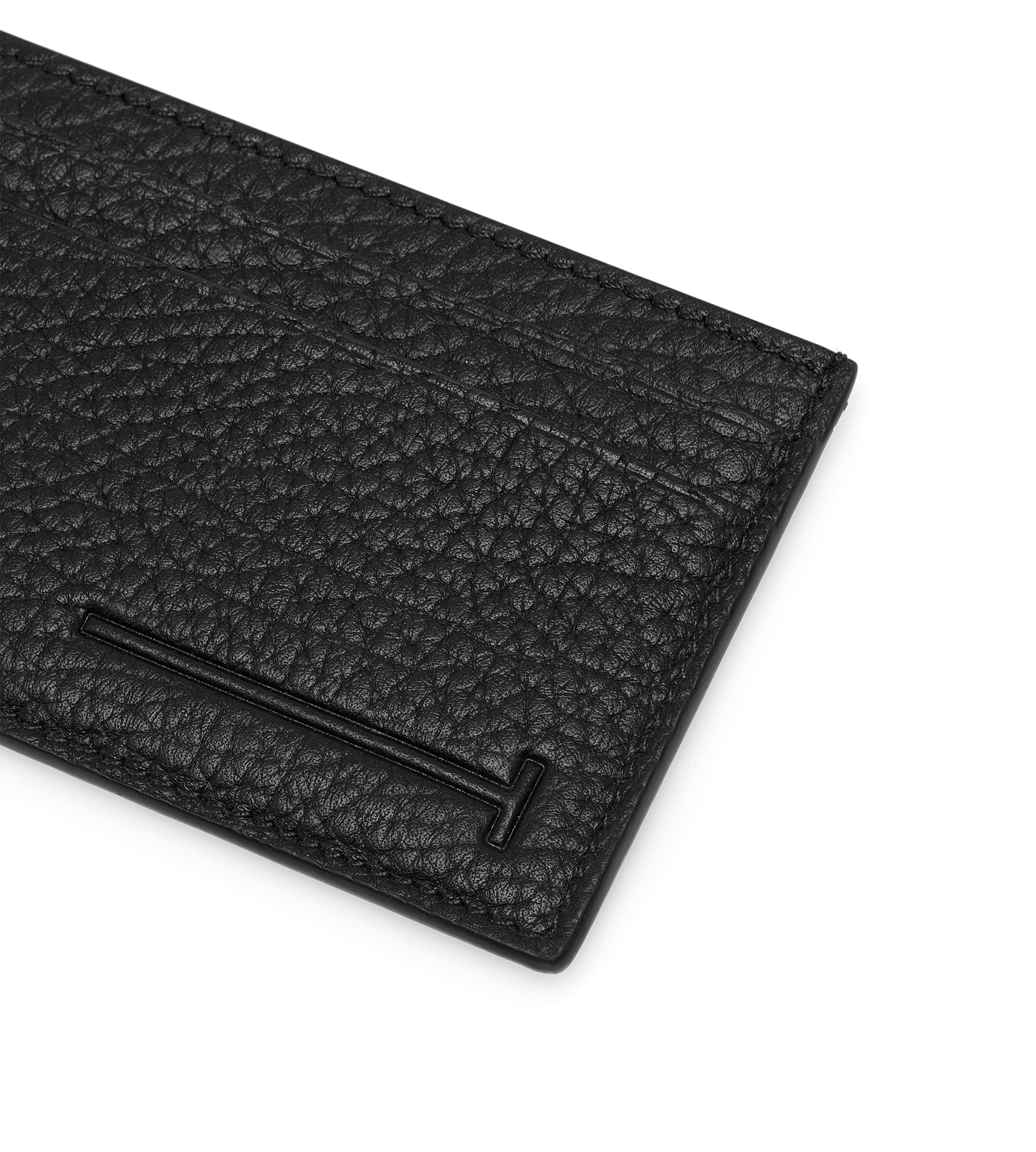 PRINTED DEER LEATHER ELONGATED T LINE CLASSIC CARD HOLDER - 3