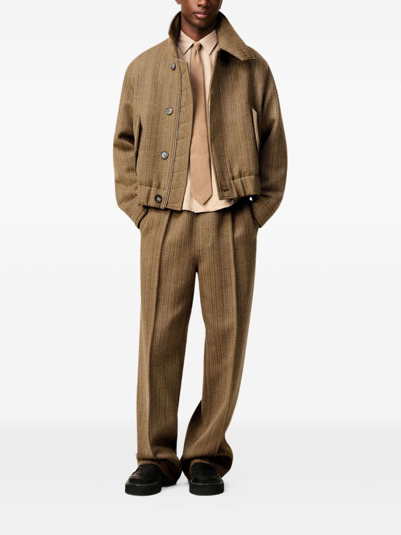 AMI Paris herringbone elasticated wool trousers outlook