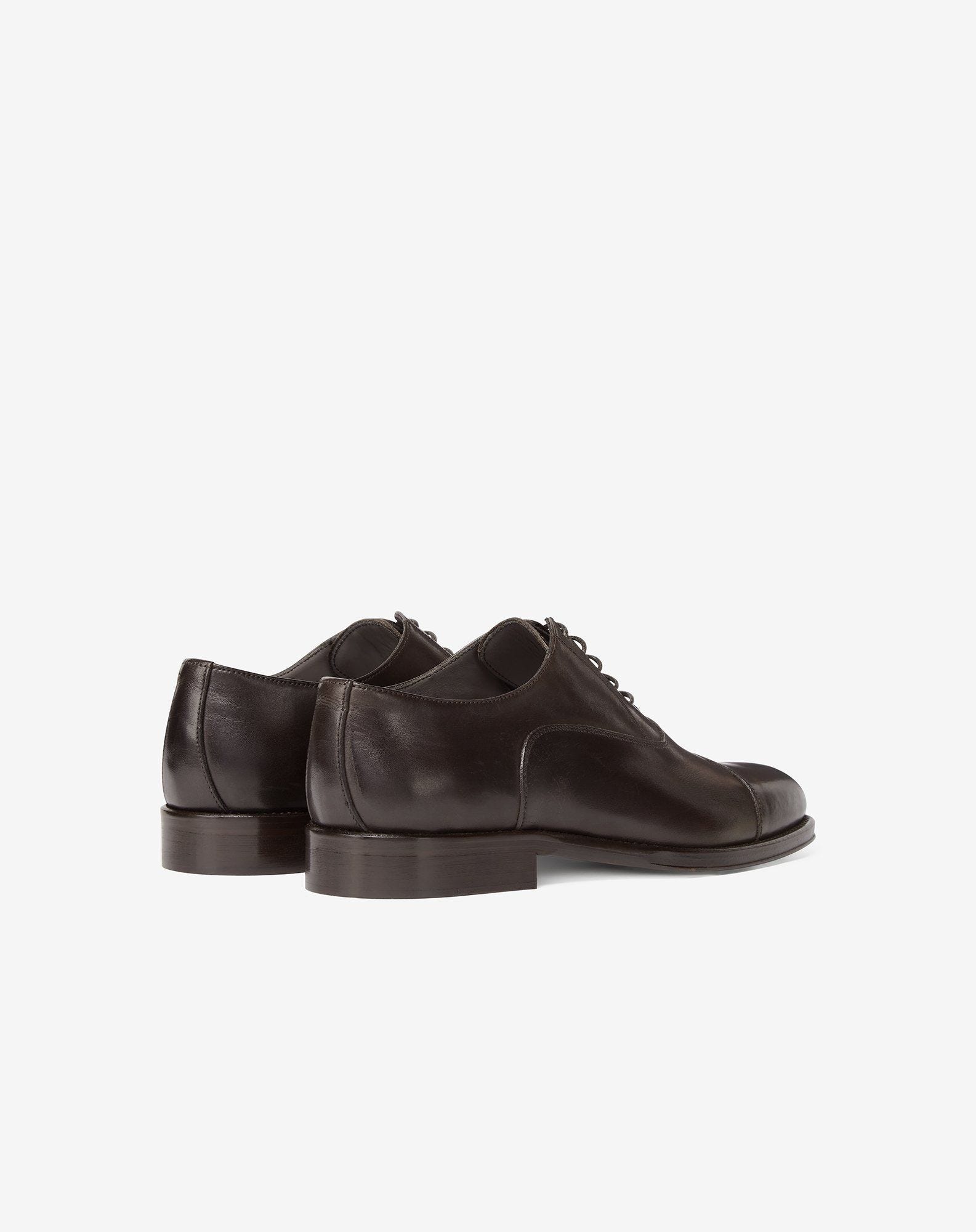 Brown leather Oxford shoes - 3