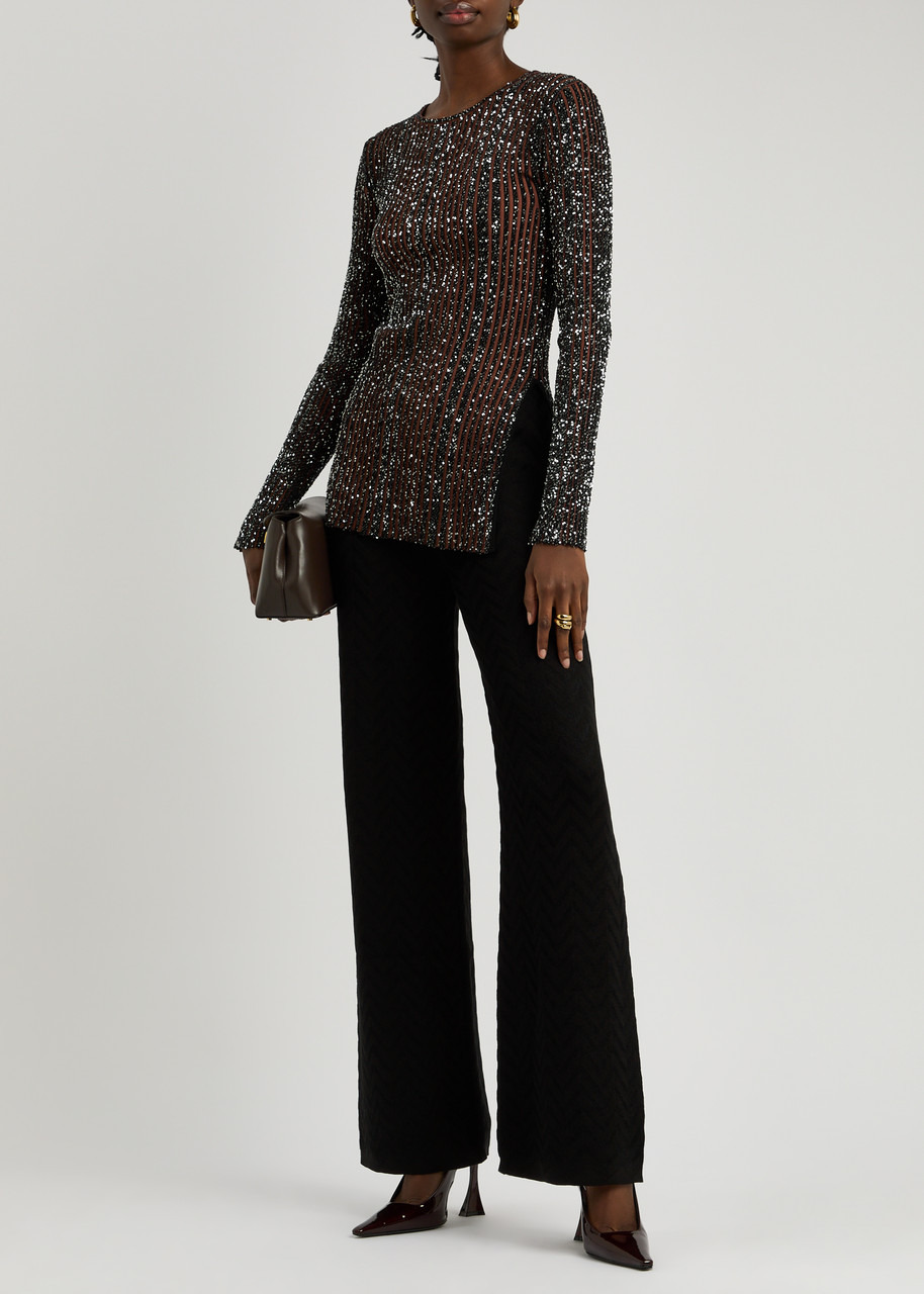 Missoni Zigzag-intarsia Cotton-blend Trousers - 4