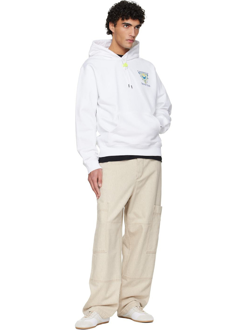 CASABLANCA White 'Tennis Club' Icon Hoodie outlook