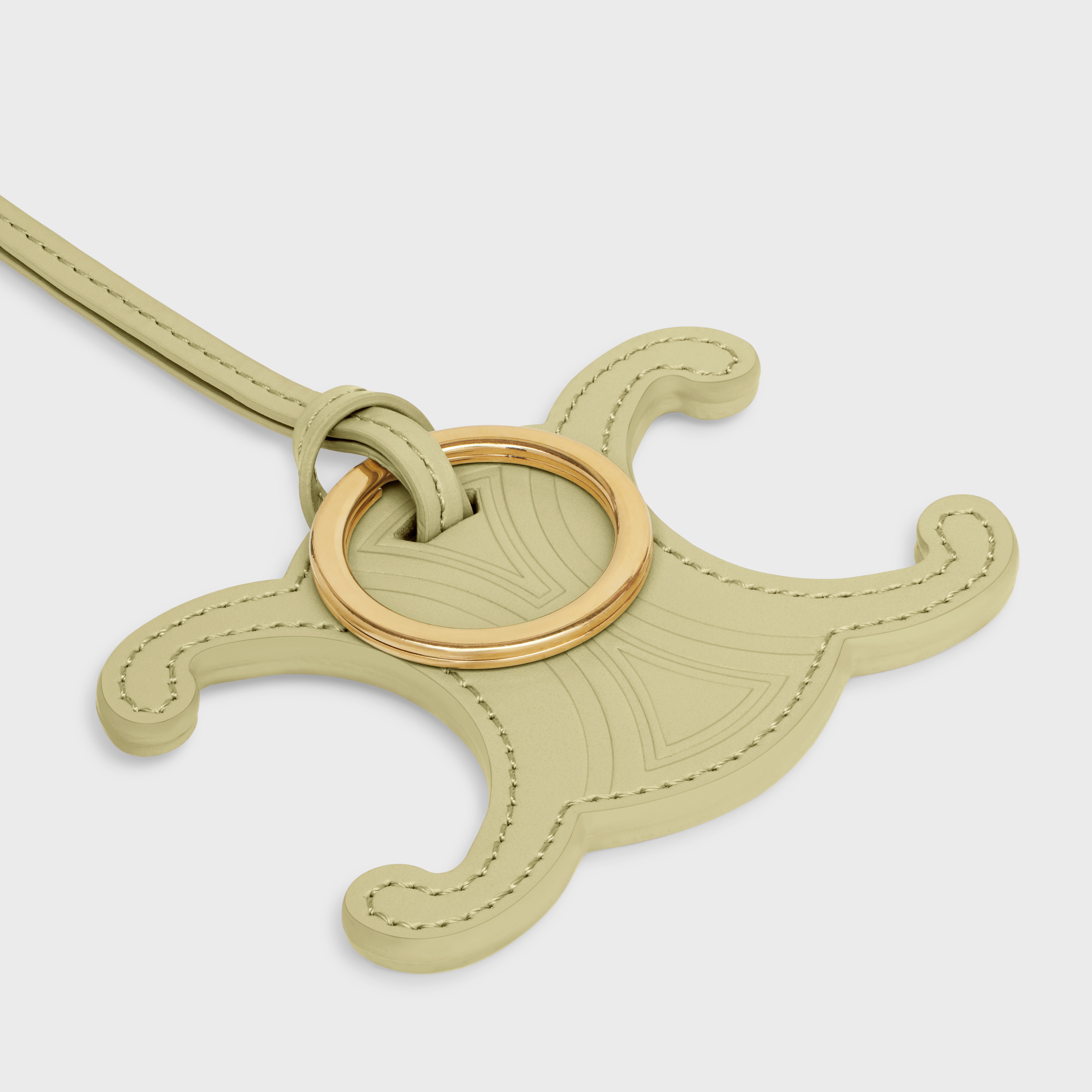 TRIOMPHE KEYRING CHARM IN SMOOTH CALFSKIN - 3